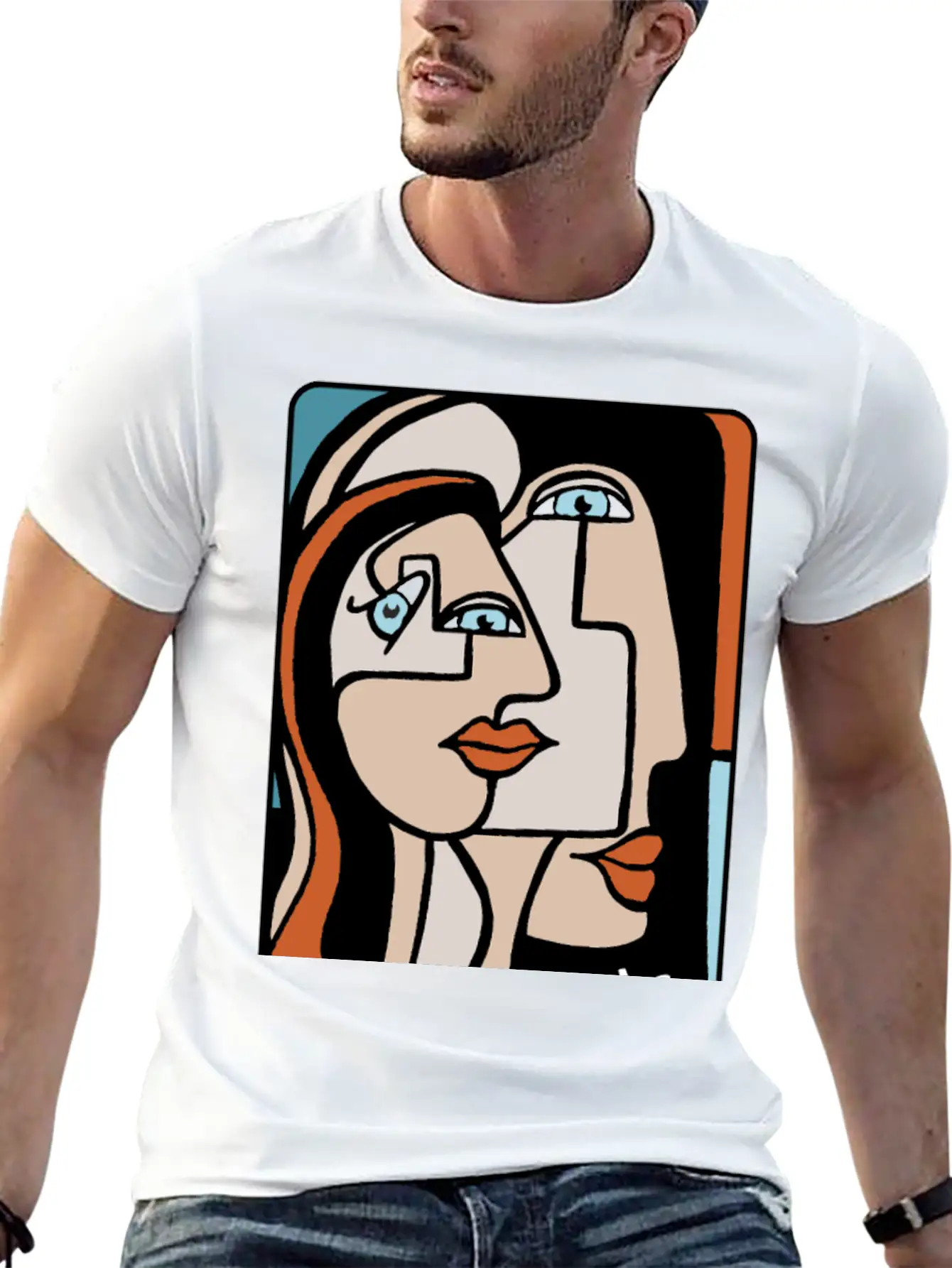 Abstract Paint Woman Unisex Cotton Tee – Relaxed Fit For Any Occasion