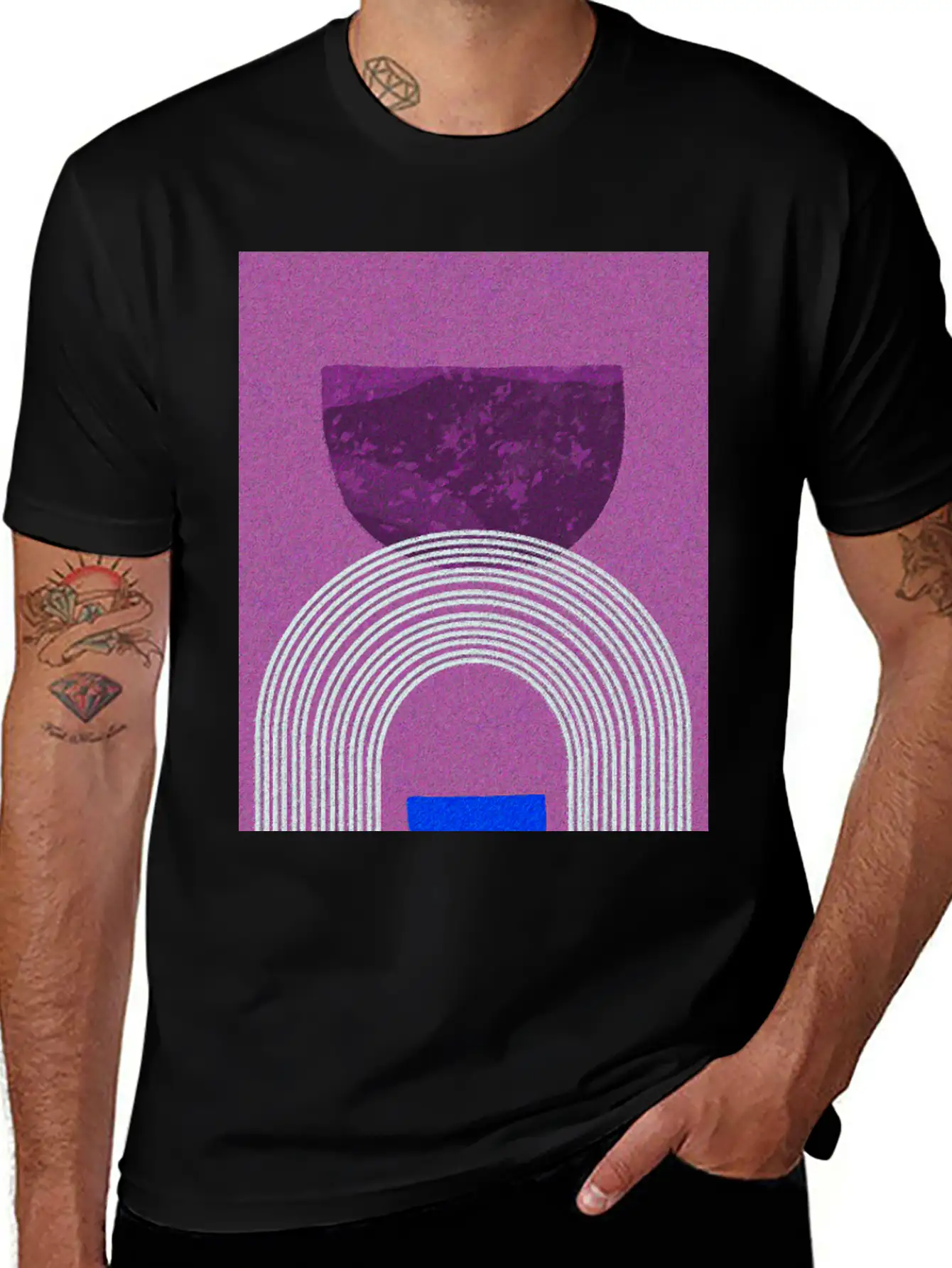 Abstract-Rainbow-Color-Pencil-Colorful Breathable Graphic T-Shirt – Perfect For Casual Days