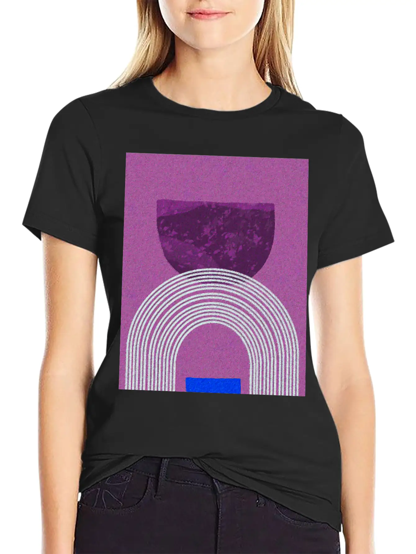 Abstract-Rainbow-Color-Pencil-Colorful Breathable Graphic T-Shirt – Perfect For Casual Days