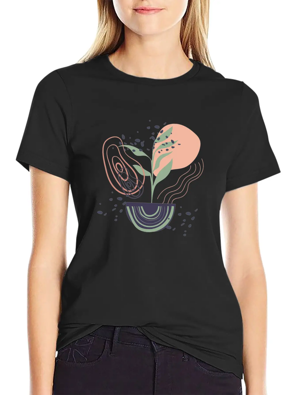 Abstract Shapes Digital Design 17 Breathable Graphic T-Shirt – Perfect For Casual Days