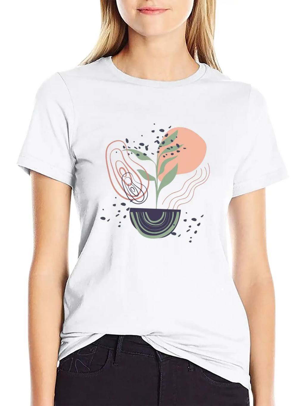 Abstract Shapes Digital Design 17 Breathable Graphic T-Shirt – Perfect For Casual Days