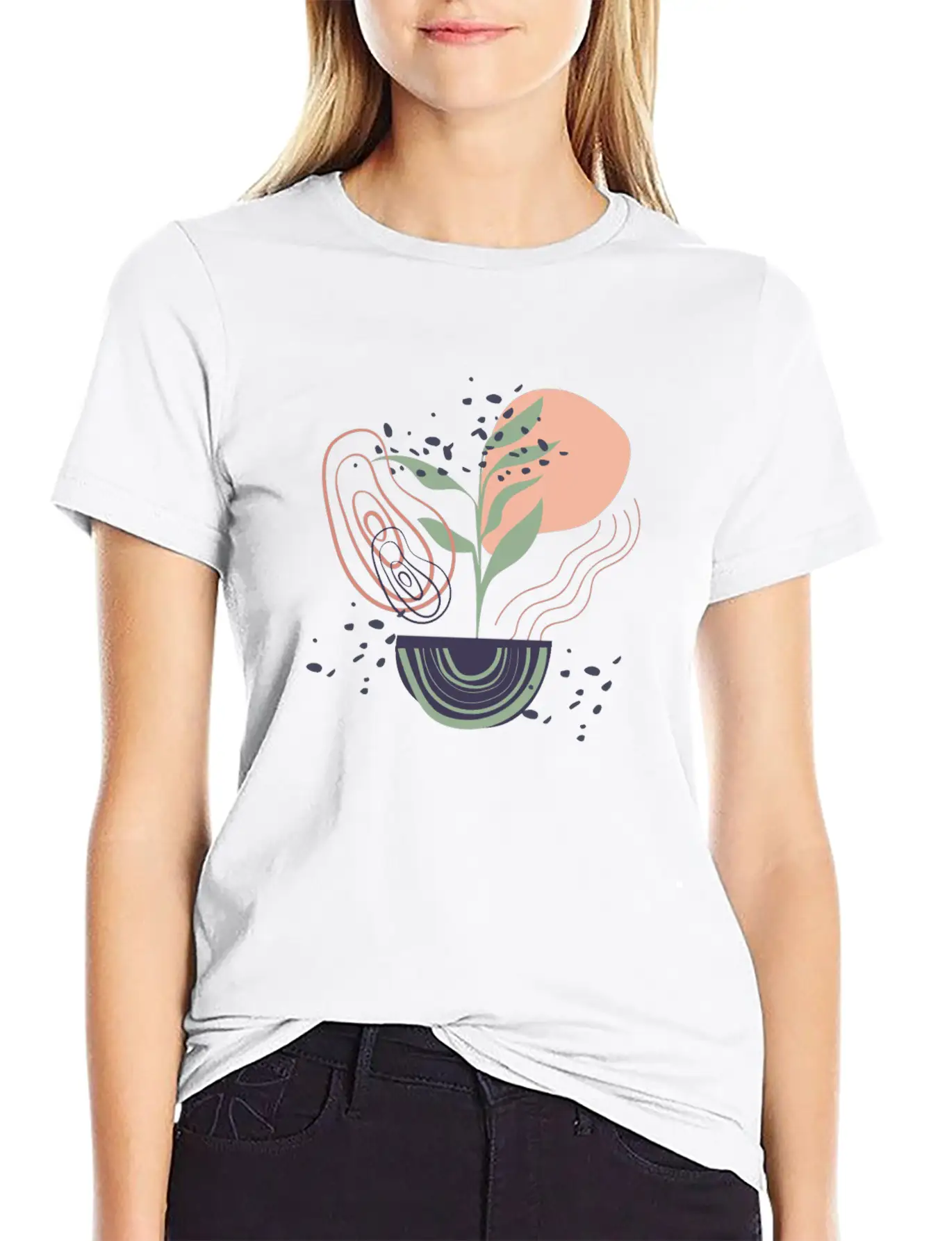 Abstract Shapes Digital Design 17 Breathable Graphic T-Shirt – Perfect For Casual Days