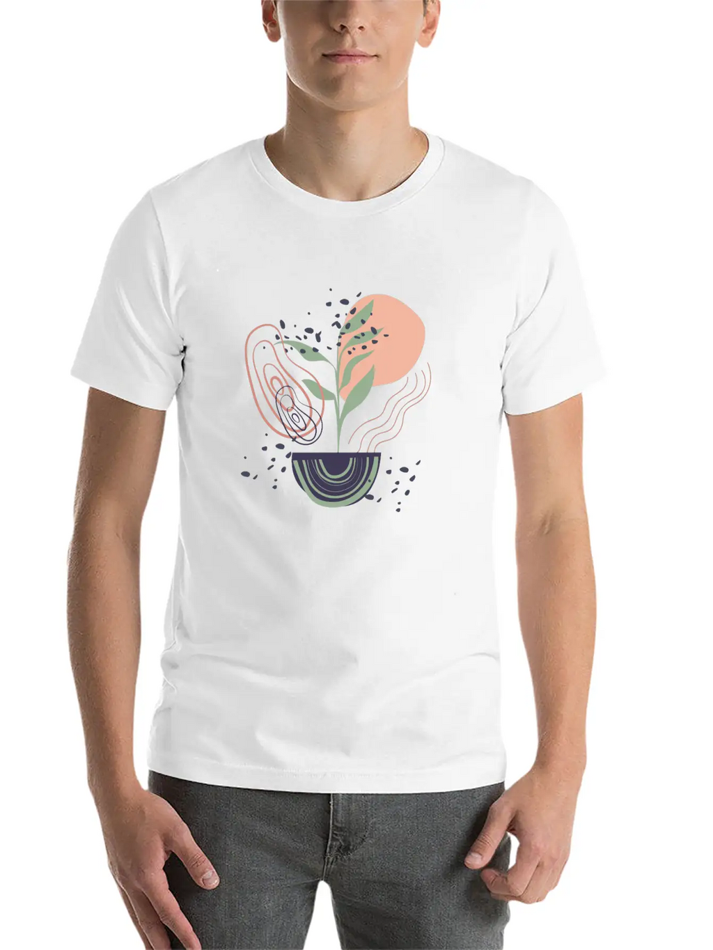 Abstract Shapes Digital Design 17 Breathable Graphic T-Shirt – Perfect For Casual Days