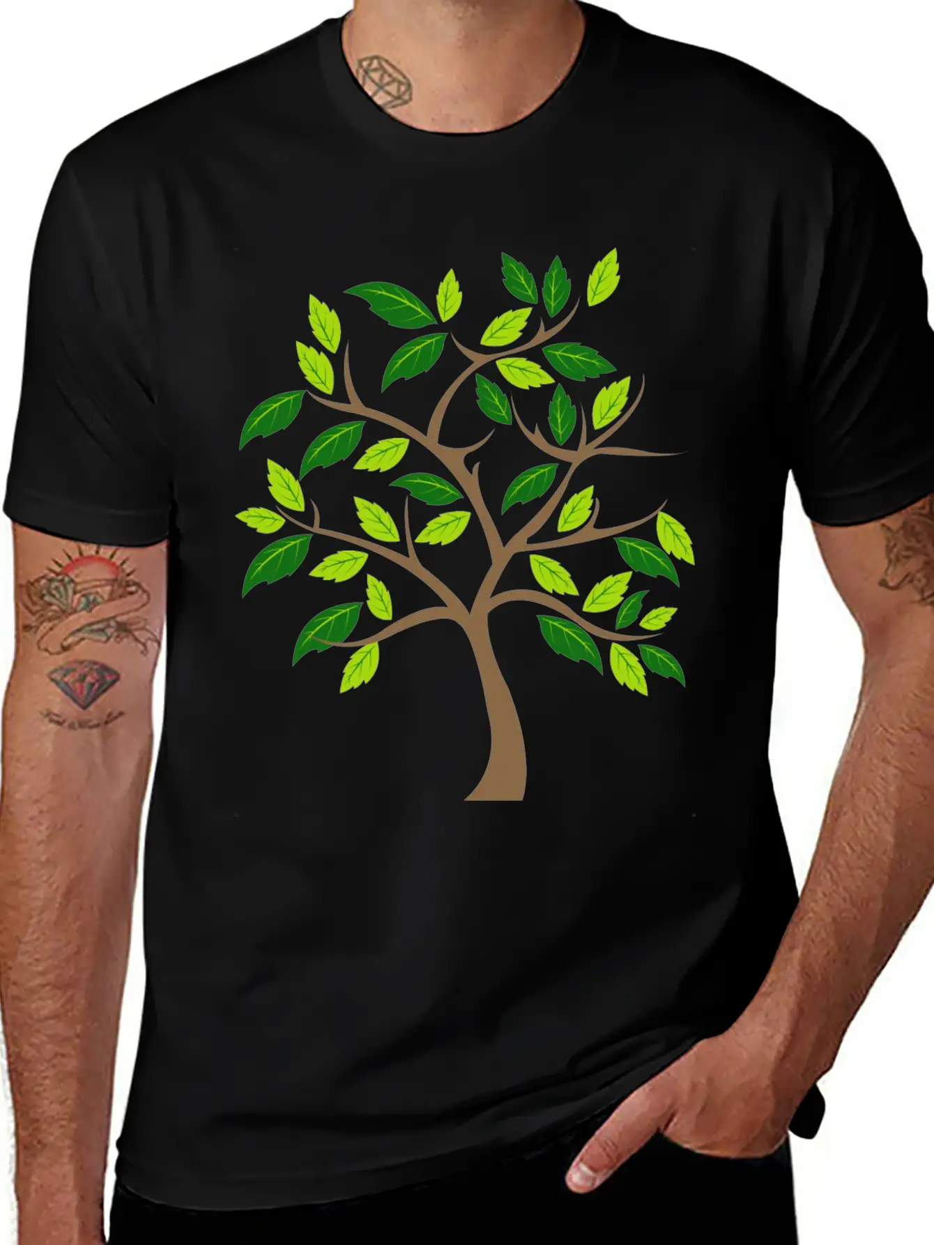 Abstract Tree Essential Unisex Summer Tee – Soft Cotton Casual Fit