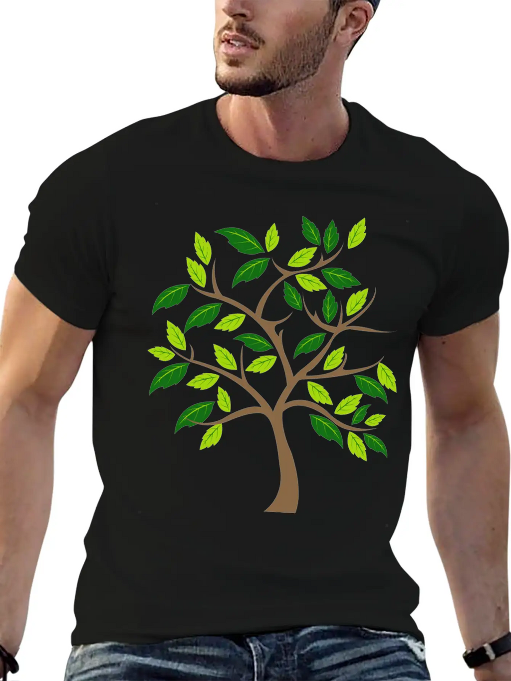 Abstract Tree Essential Unisex Summer Tee – Soft Cotton Casual Fit