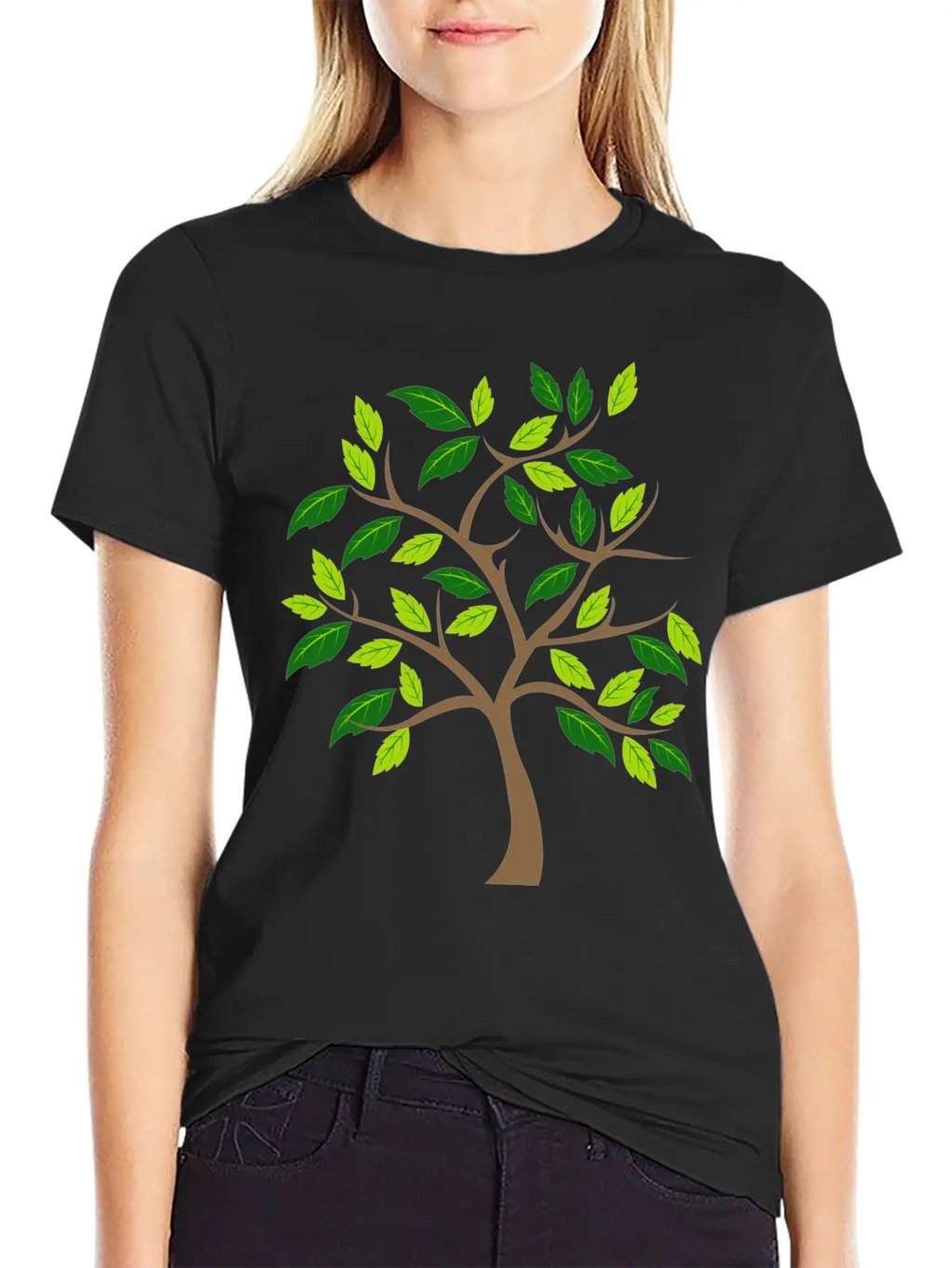 Abstract Tree Essential Unisex Summer Tee – Soft Cotton Casual Fit