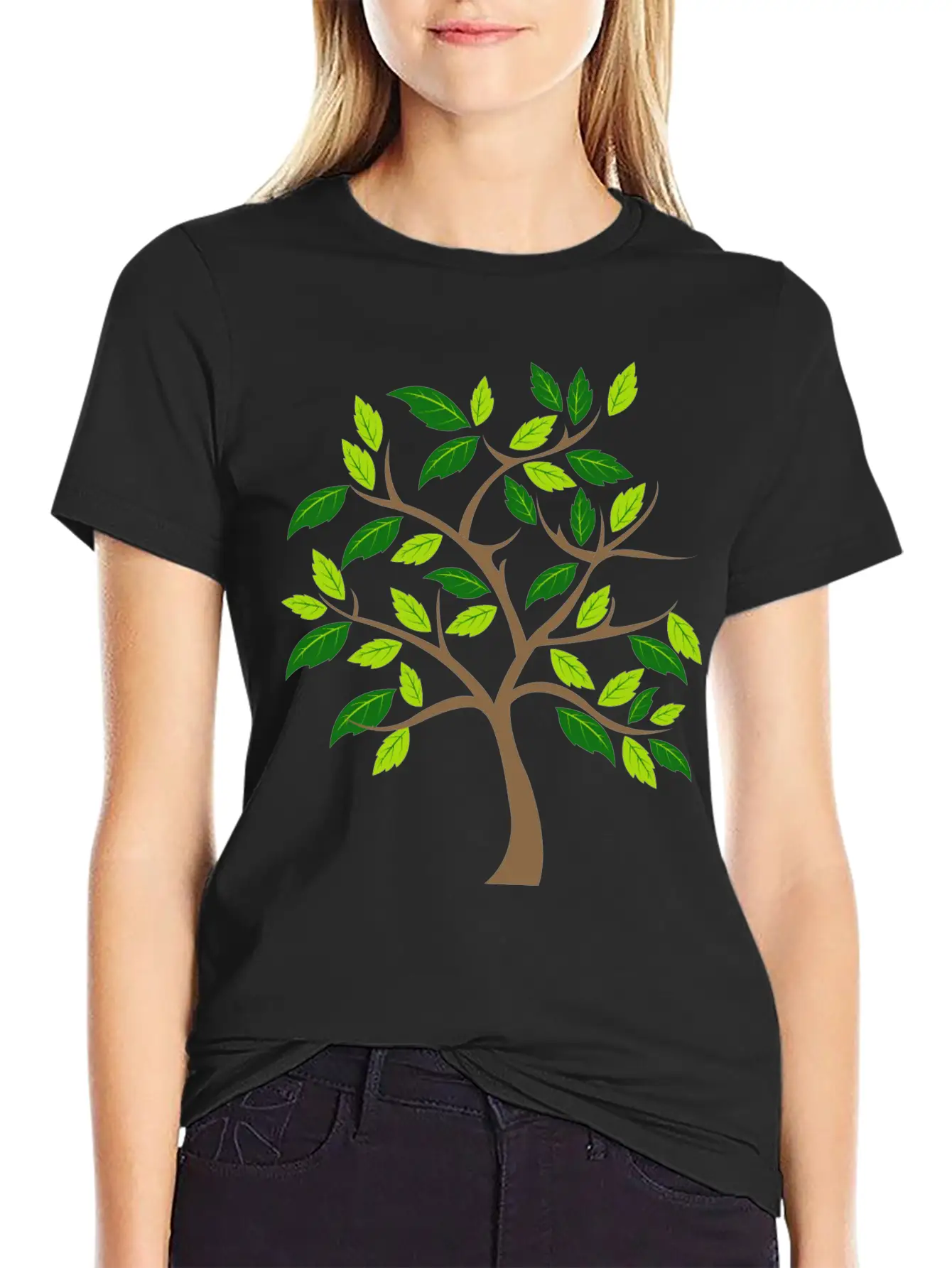 Abstract Tree Essential Unisex Summer Tee – Soft Cotton Casual Fit
