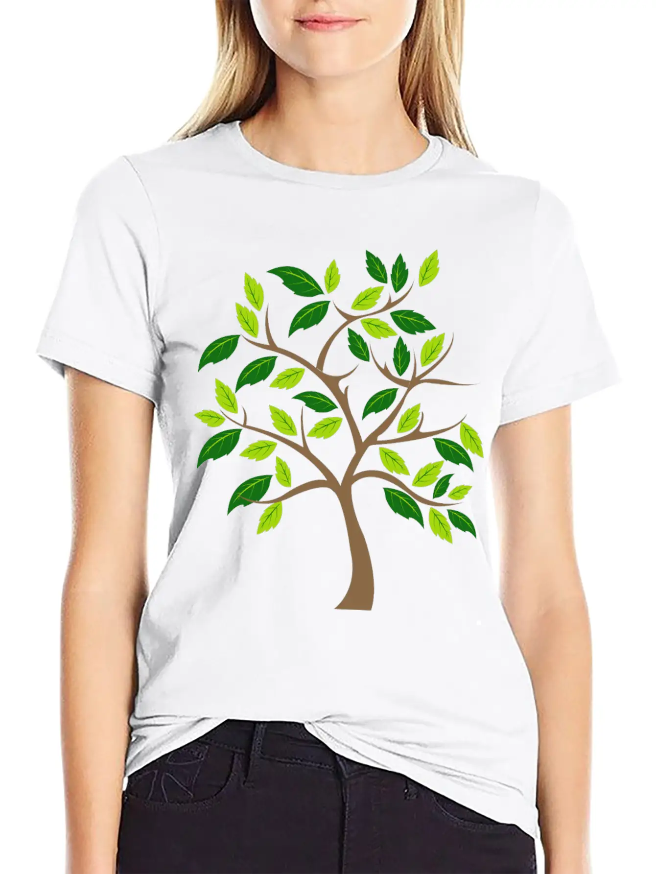 Abstract Tree Essential Unisex Summer Tee – Soft Cotton Casual Fit