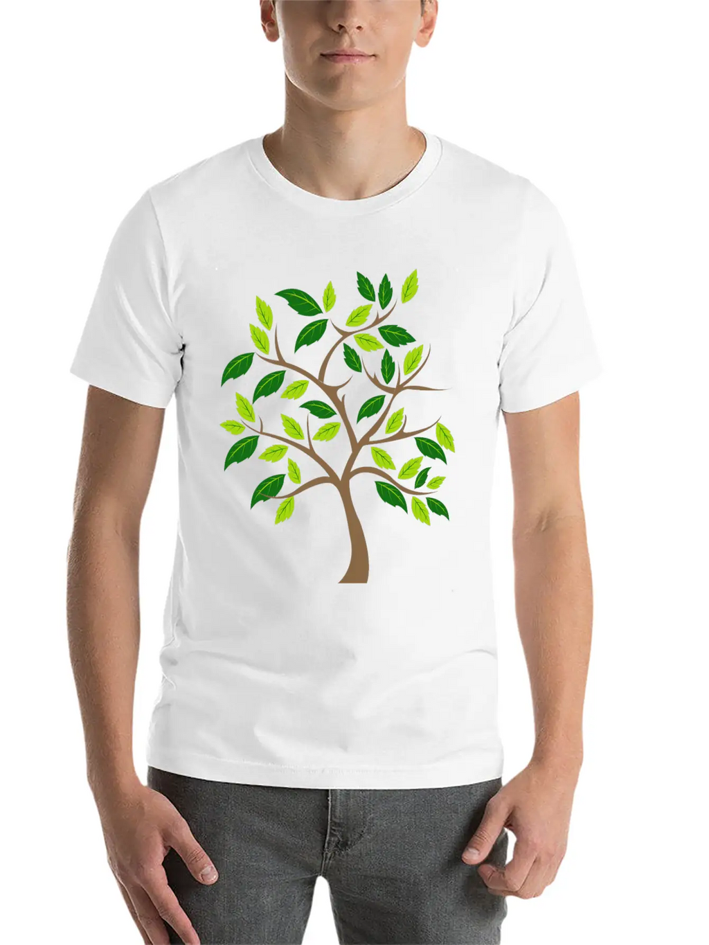 Abstract Tree Essential Unisex Summer Tee – Soft Cotton Casual Fit