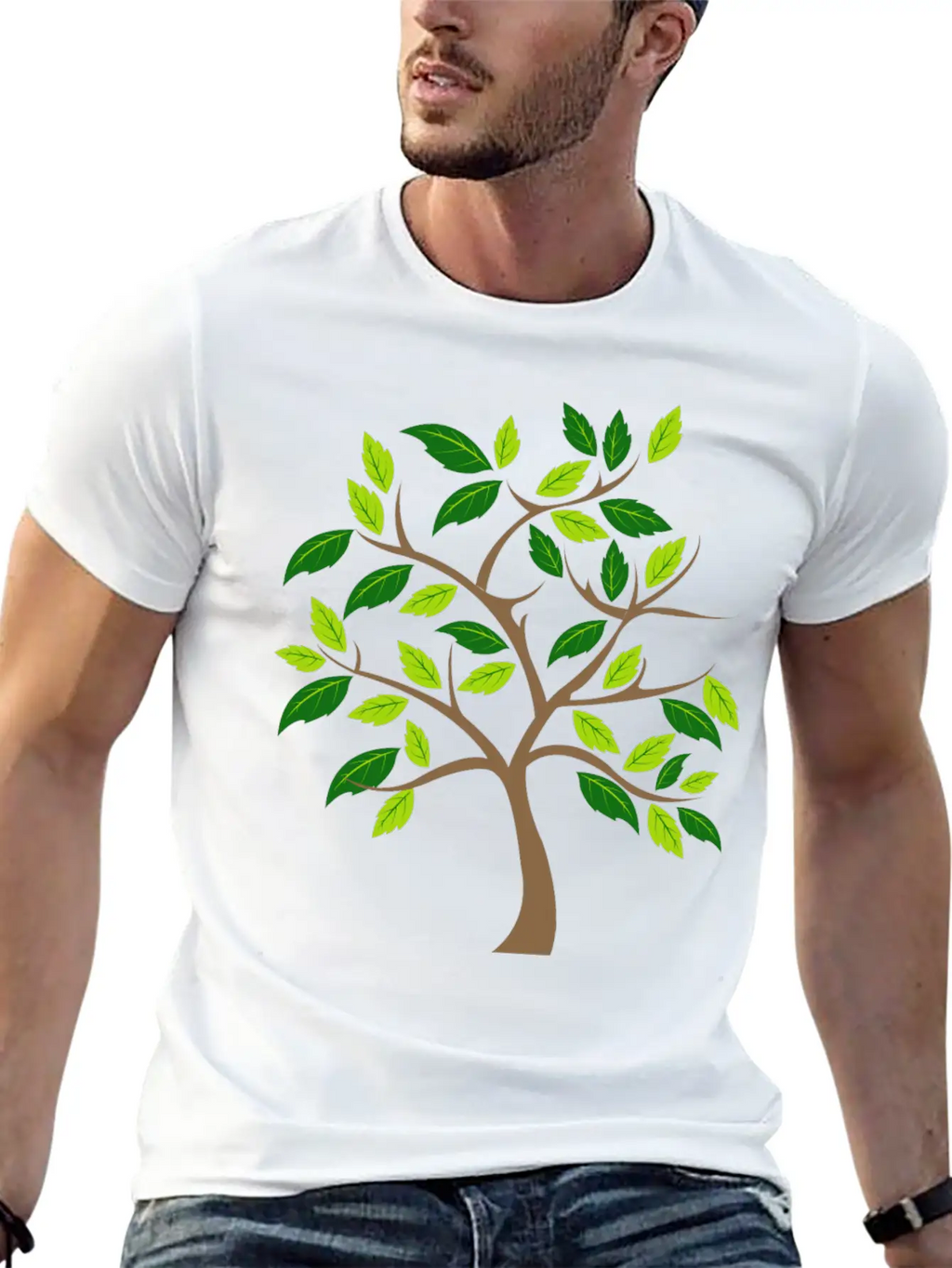 Abstract Tree Essential Unisex Summer Tee – Soft Cotton Casual Fit