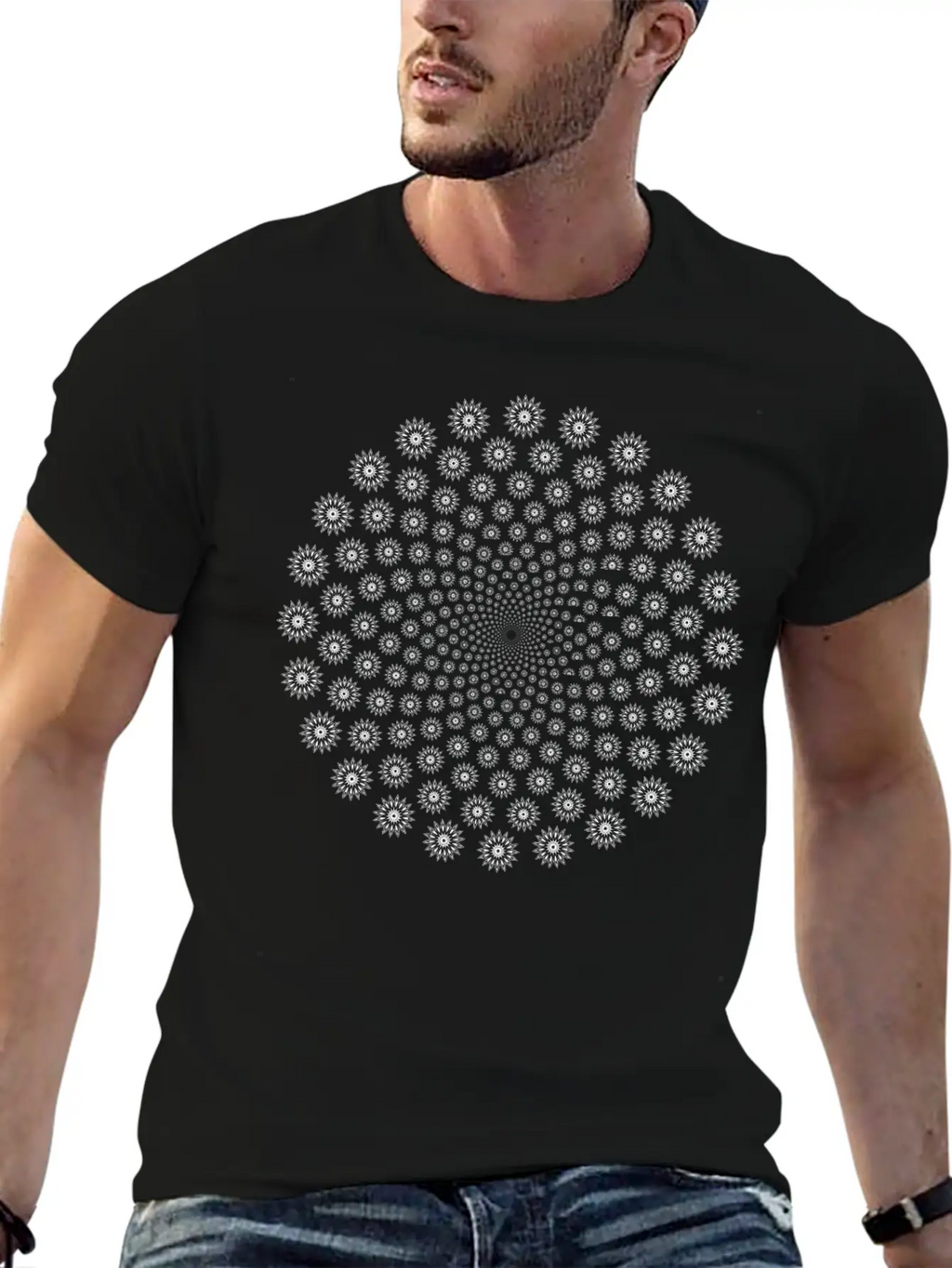 Abstract Vortex 7 Breathable Graphic T-Shirt – Perfect For Casual Days