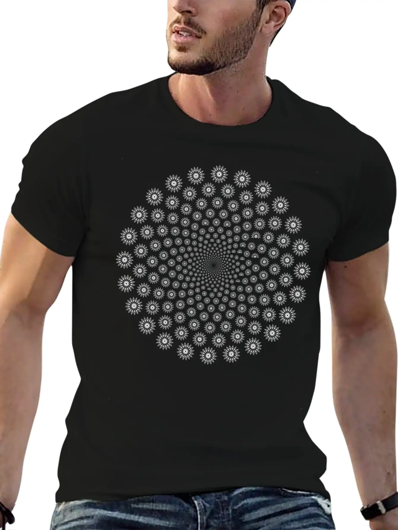 Abstract Vortex 7 Breathable Graphic T-Shirt – Perfect For Casual Days