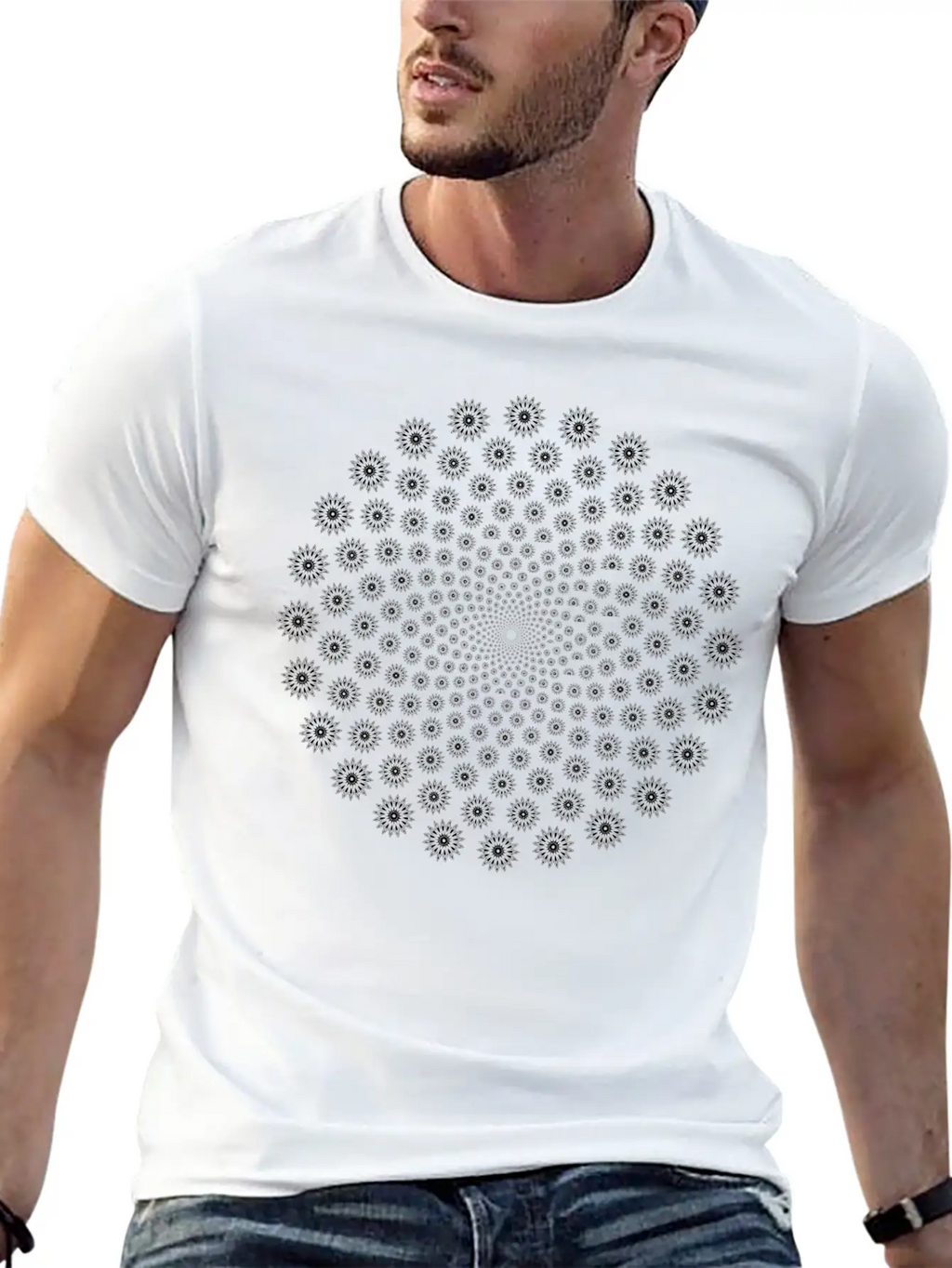 Abstract Vortex 7 Breathable Graphic T-Shirt – Perfect For Casual Days