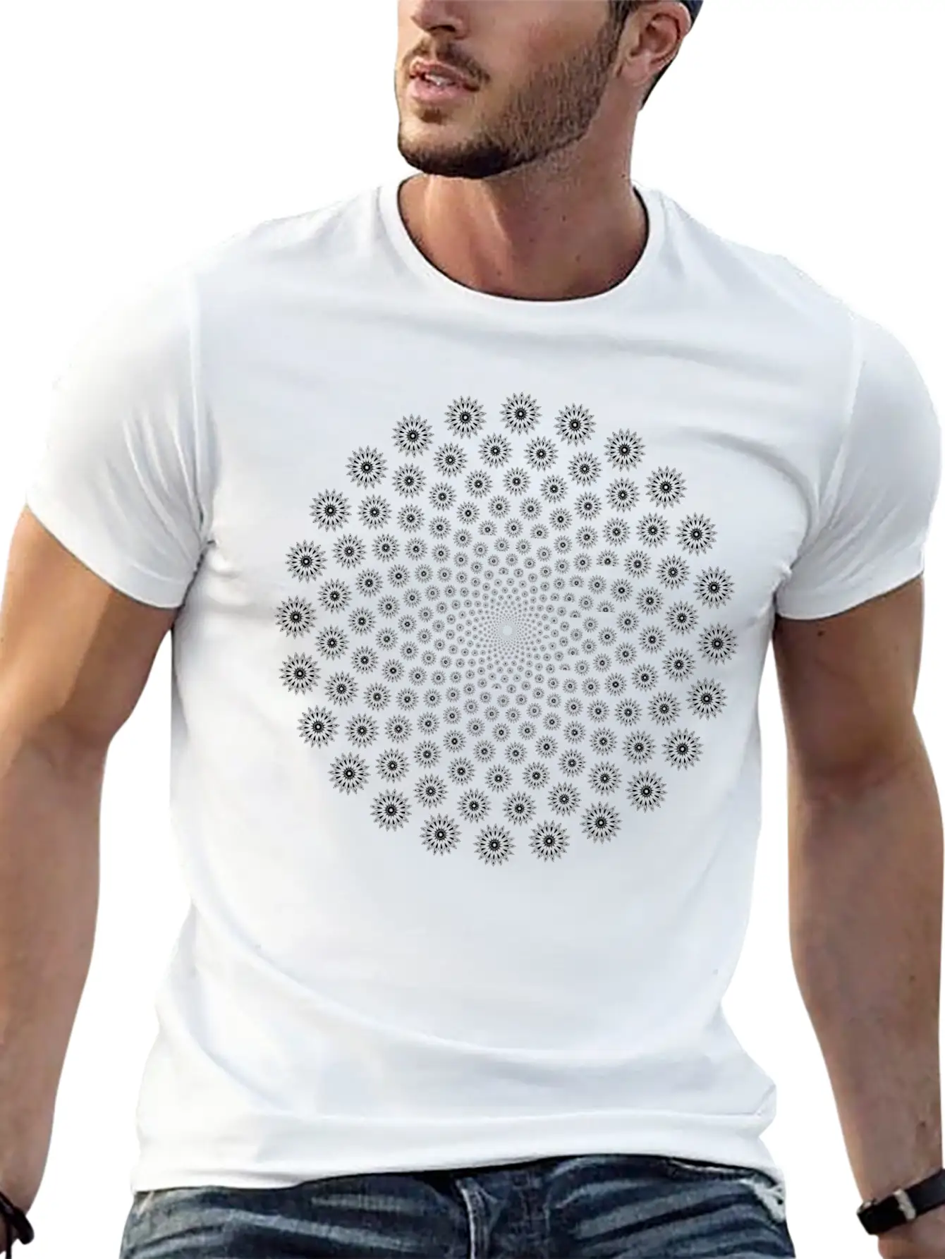 Abstract Vortex 7 Breathable Graphic T-Shirt – Perfect For Casual Days