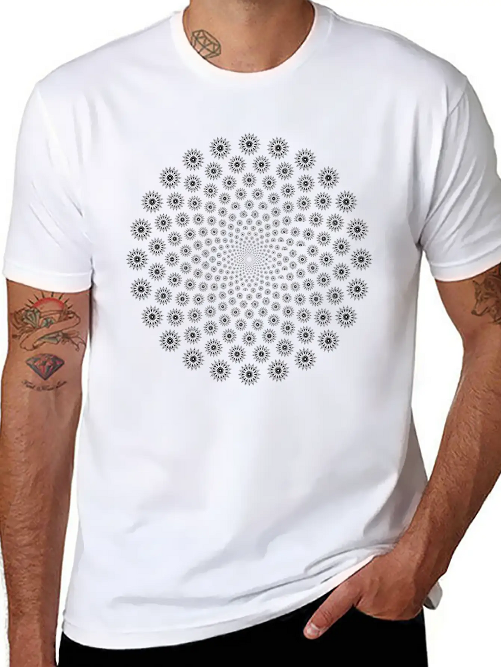 Abstract Vortex 7 Breathable Graphic T-Shirt – Perfect For Casual Days