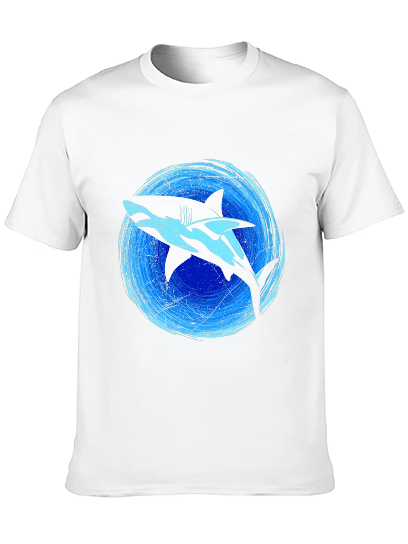 Abstract White Shark Save Sharks Diver Soft Cotton Short Sleeve Tee – Unisex Wardrobe Staple
