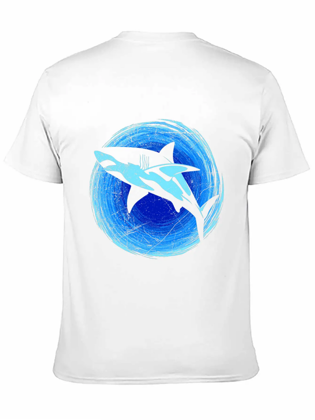 Abstract White Shark Save Sharks Diver Soft Cotton Short Sleeve Tee – Unisex Wardrobe Staple