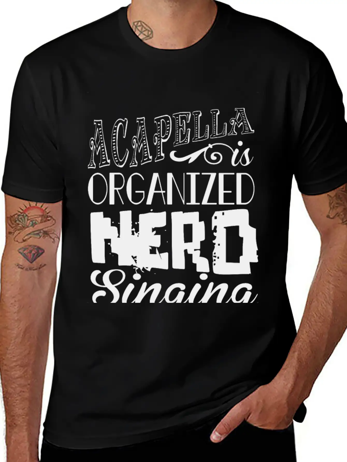 Acapella Is Organized Ner Breathable Graphic T-Shirt – Perfect For Casual Days
