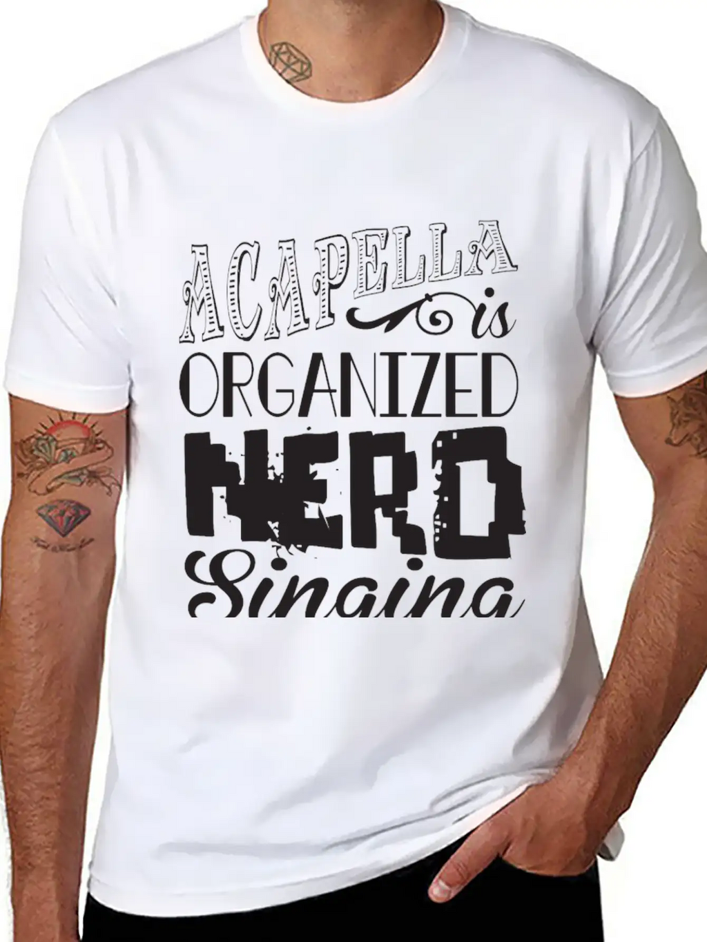 Acapella Is Organized Ner Breathable Graphic T-Shirt – Perfect For Casual Days