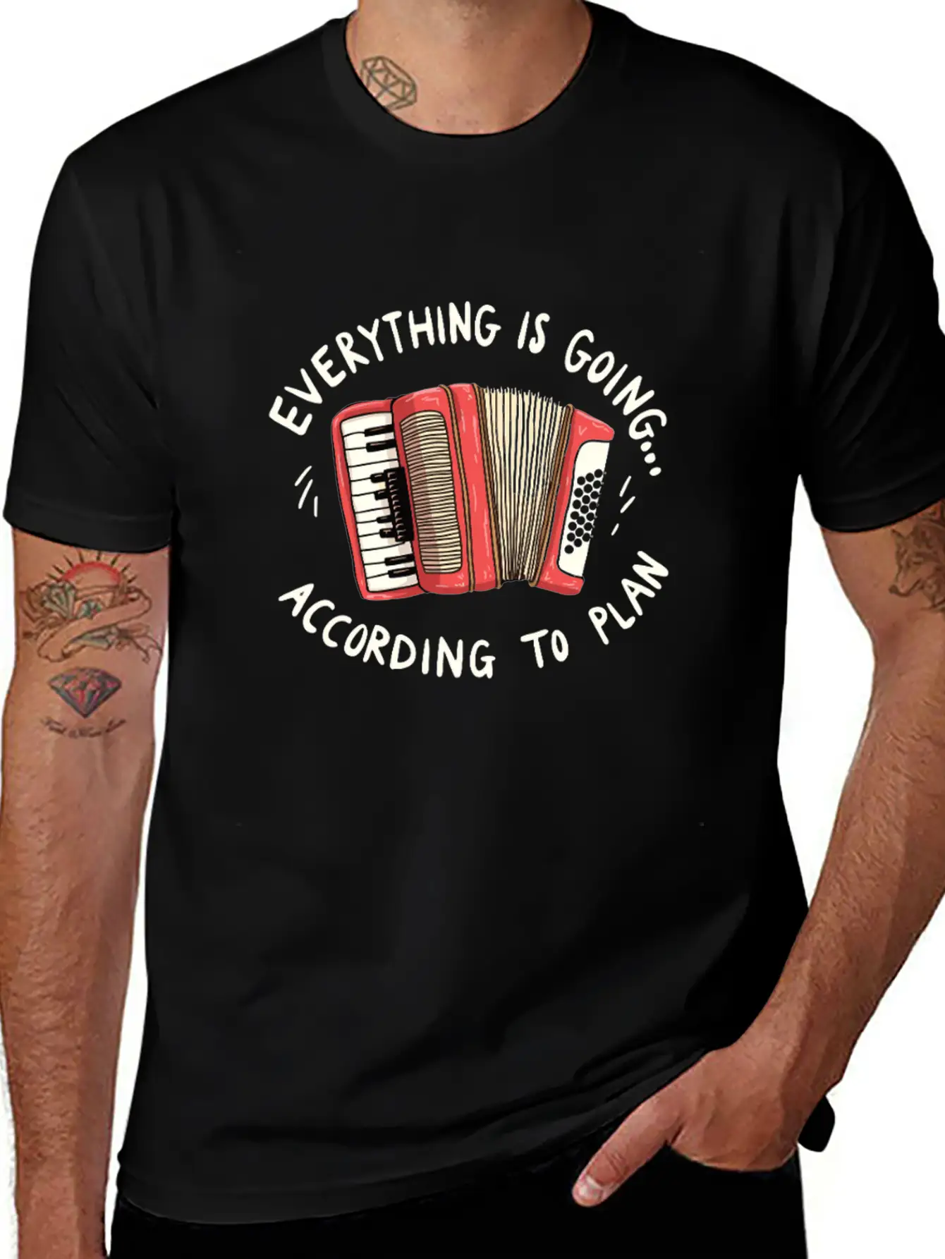 Accordion Musician Art For Enthusiasts Classic Fit Graphic Tee For Daily Comfort – Unisex Cotton Shirt