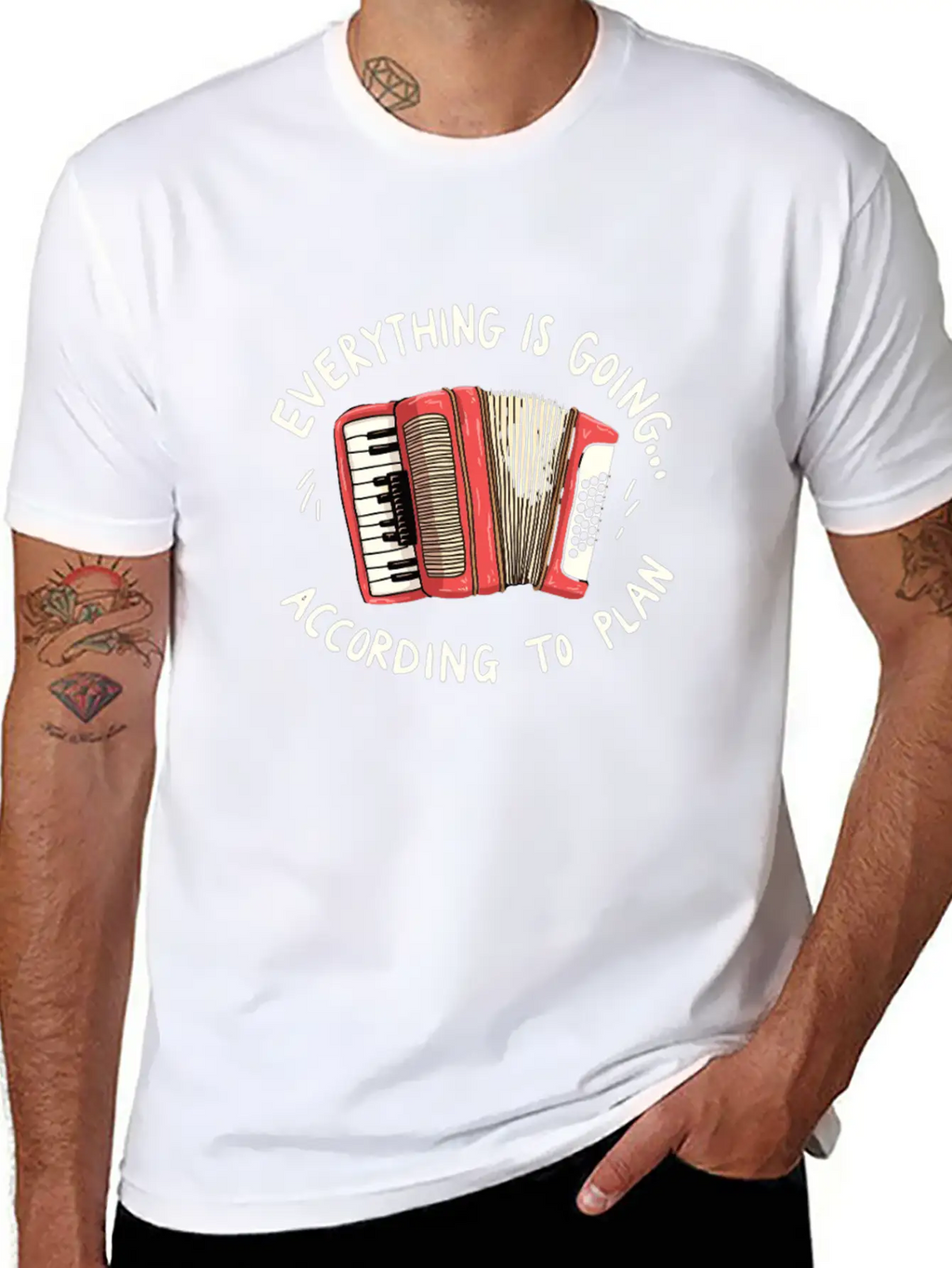 Accordion Musician Art For Enthusiasts Classic Fit Graphic Tee For Daily Comfort – Unisex Cotton Shirt