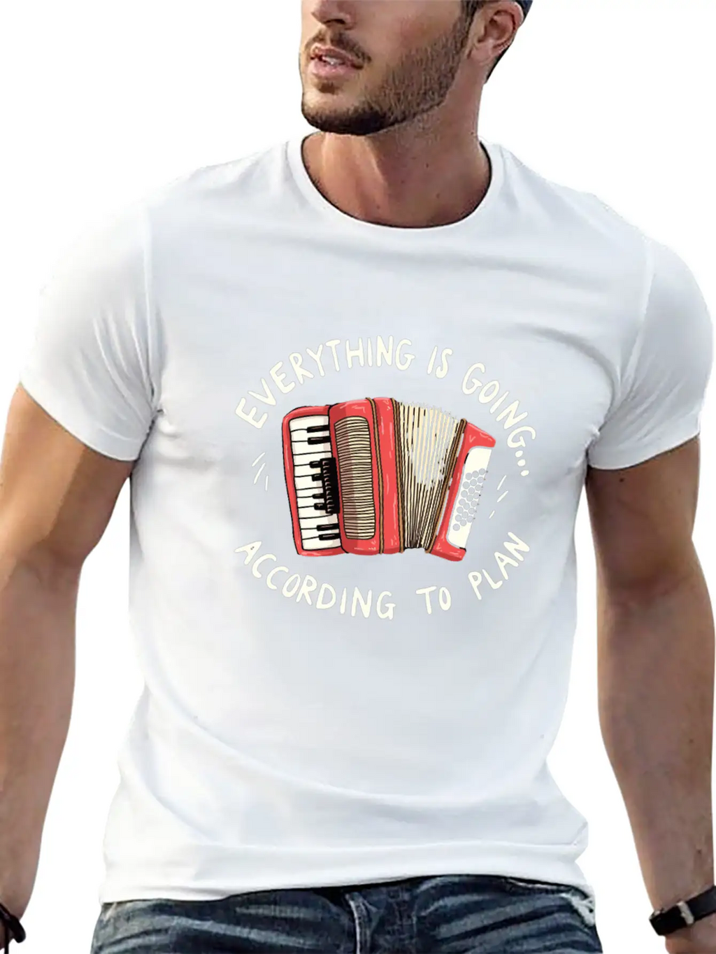 Accordion Musician Art For Enthusiasts Classic Fit Graphic Tee For Daily Comfort – Unisex Cotton Shirt