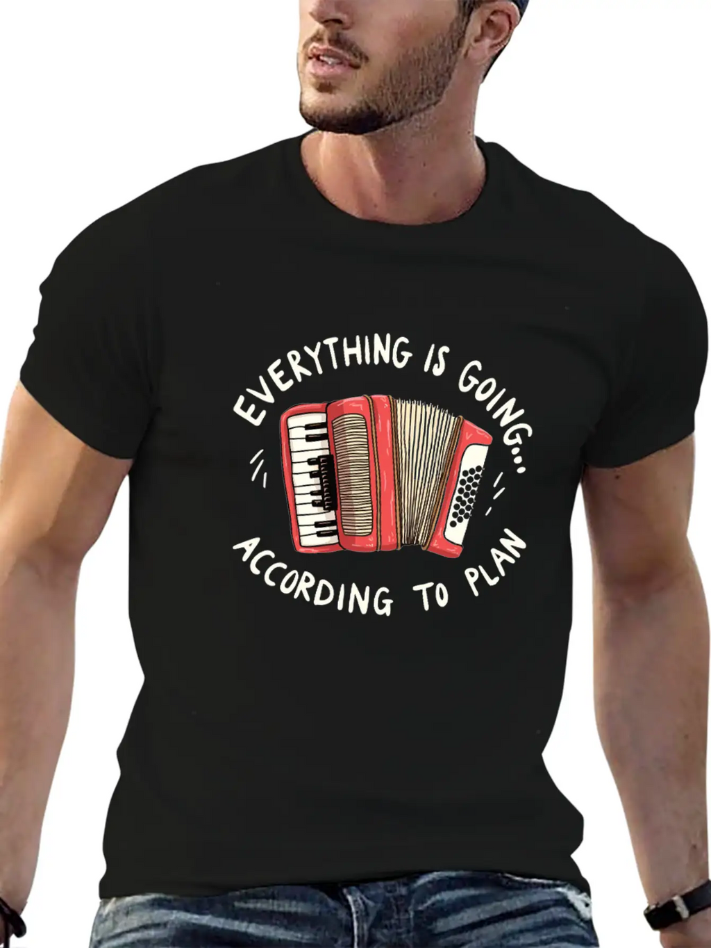 Accordion Musician Art For Enthusiasts Classic Fit Graphic Tee For Daily Comfort – Unisex Cotton Shirt