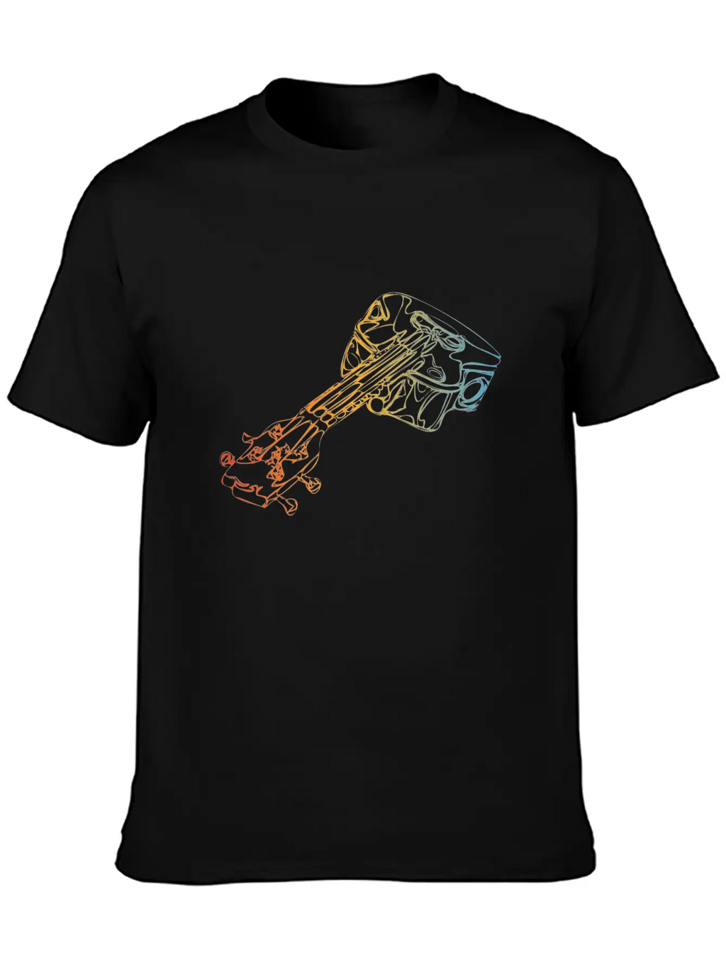 Acoustic Guitar Classic Fit Graphic Tee For Daily Comfort – Unisex Cotton Shirt