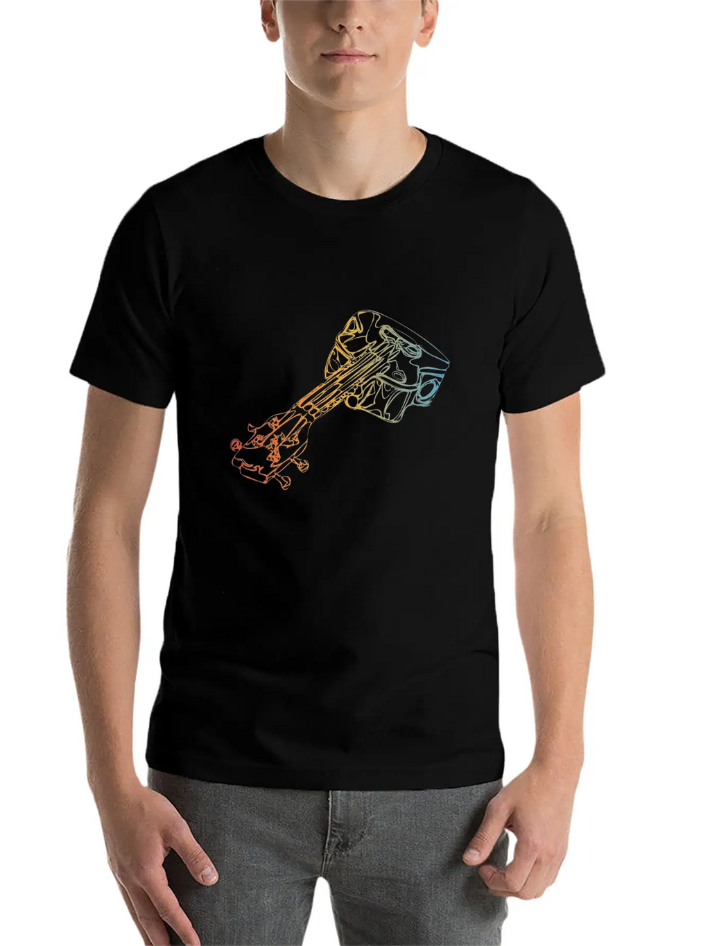 Acoustic Guitar Classic Fit Graphic Tee For Daily Comfort – Unisex Cotton Shirt