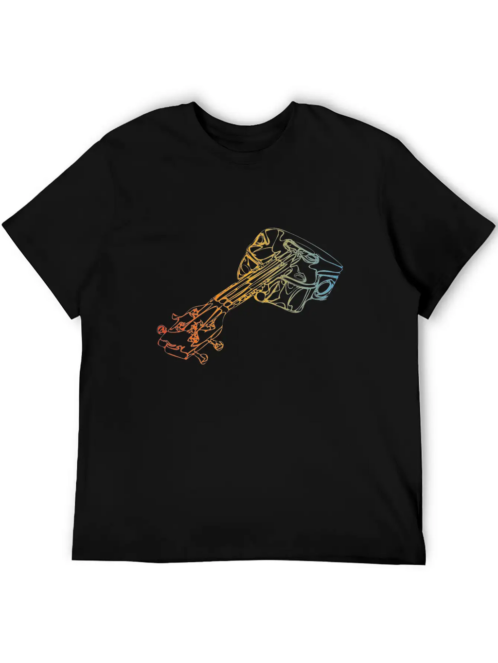 Acoustic Guitar Classic Fit Graphic Tee For Daily Comfort – Unisex Cotton Shirt