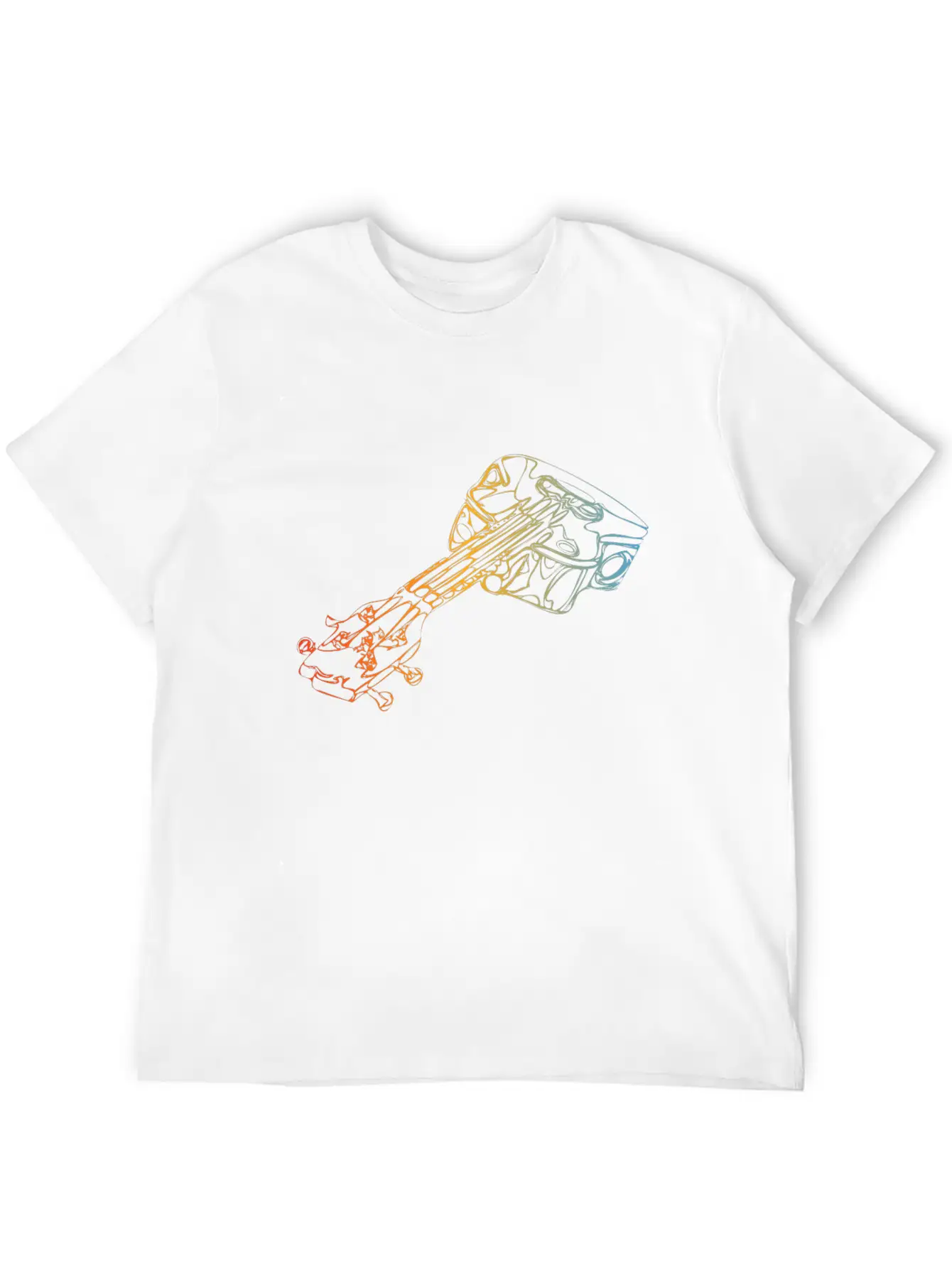 Acoustic Guitar Classic Fit Graphic Tee For Daily Comfort – Unisex Cotton Shirt