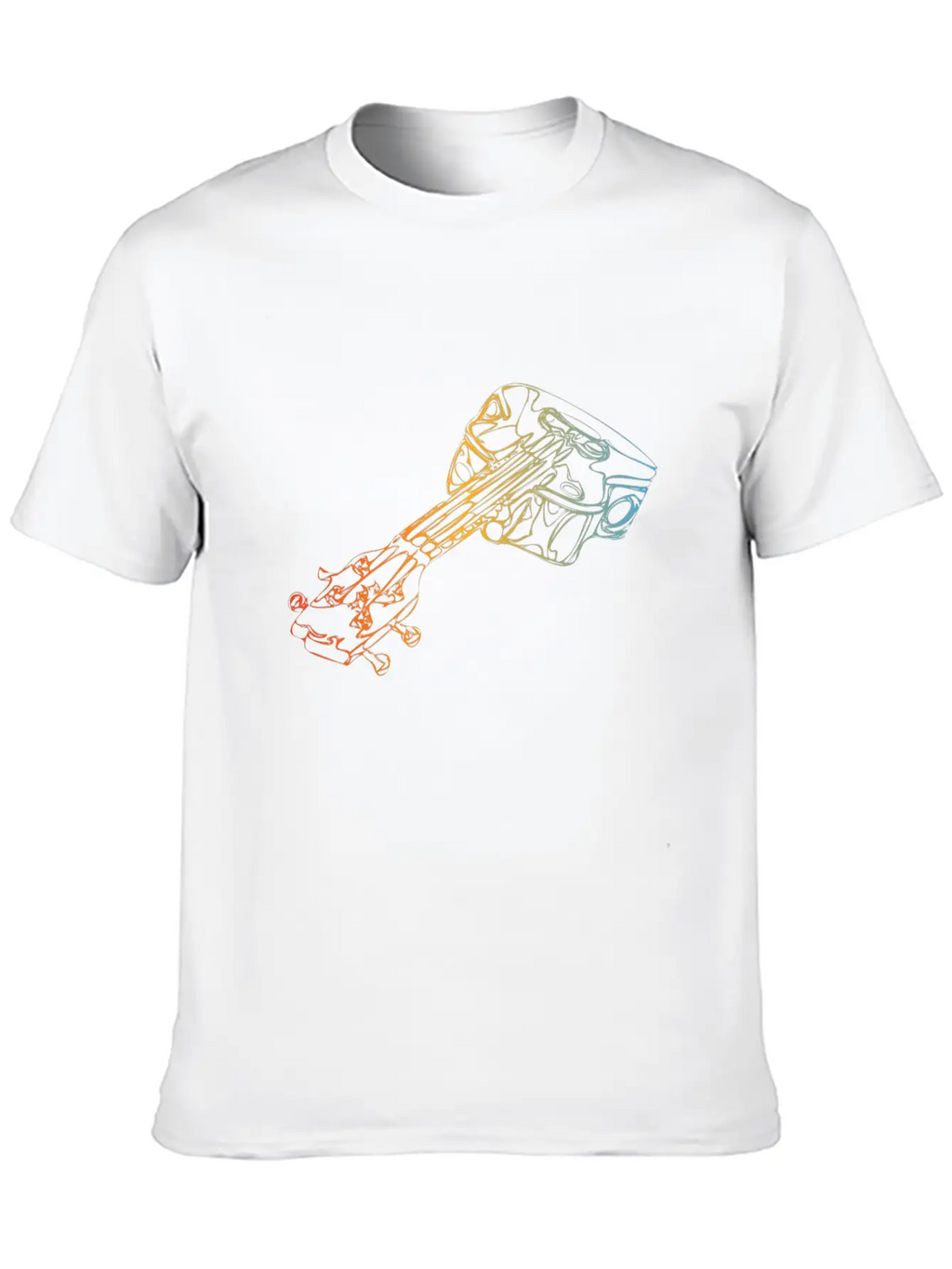 Acoustic Guitar Classic Fit Graphic Tee For Daily Comfort – Unisex Cotton Shirt