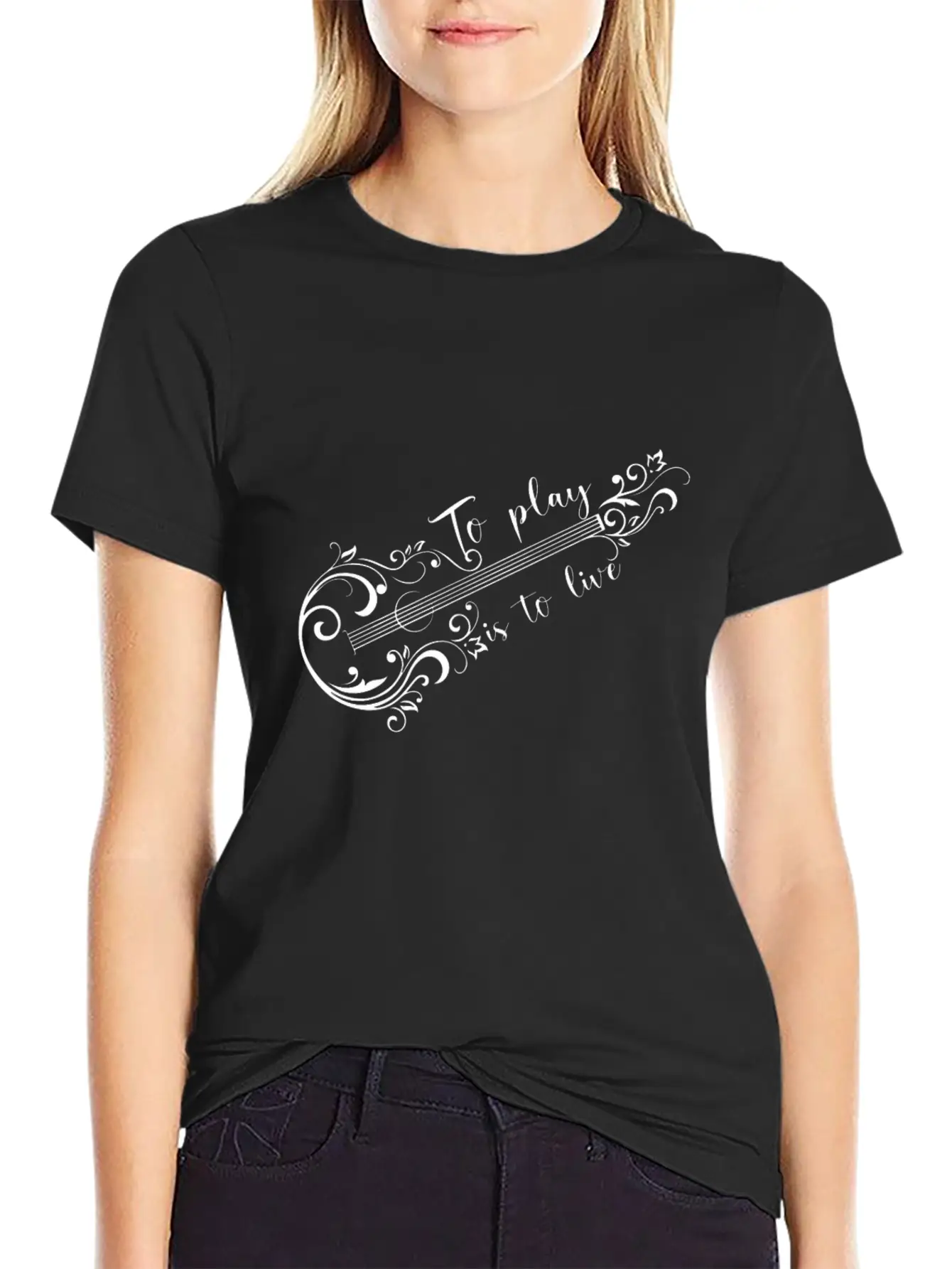 Acoustic Guitar Guitarist Unisex Casual T-Shirt – Clean Design For Daily Comfort