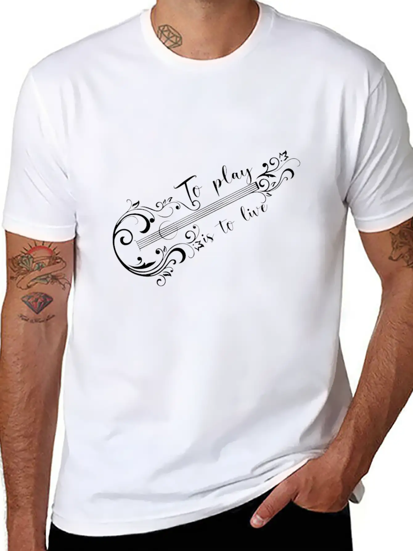 Acoustic Guitar Guitarist Unisex Casual T-Shirt – Clean Design For Daily Comfort