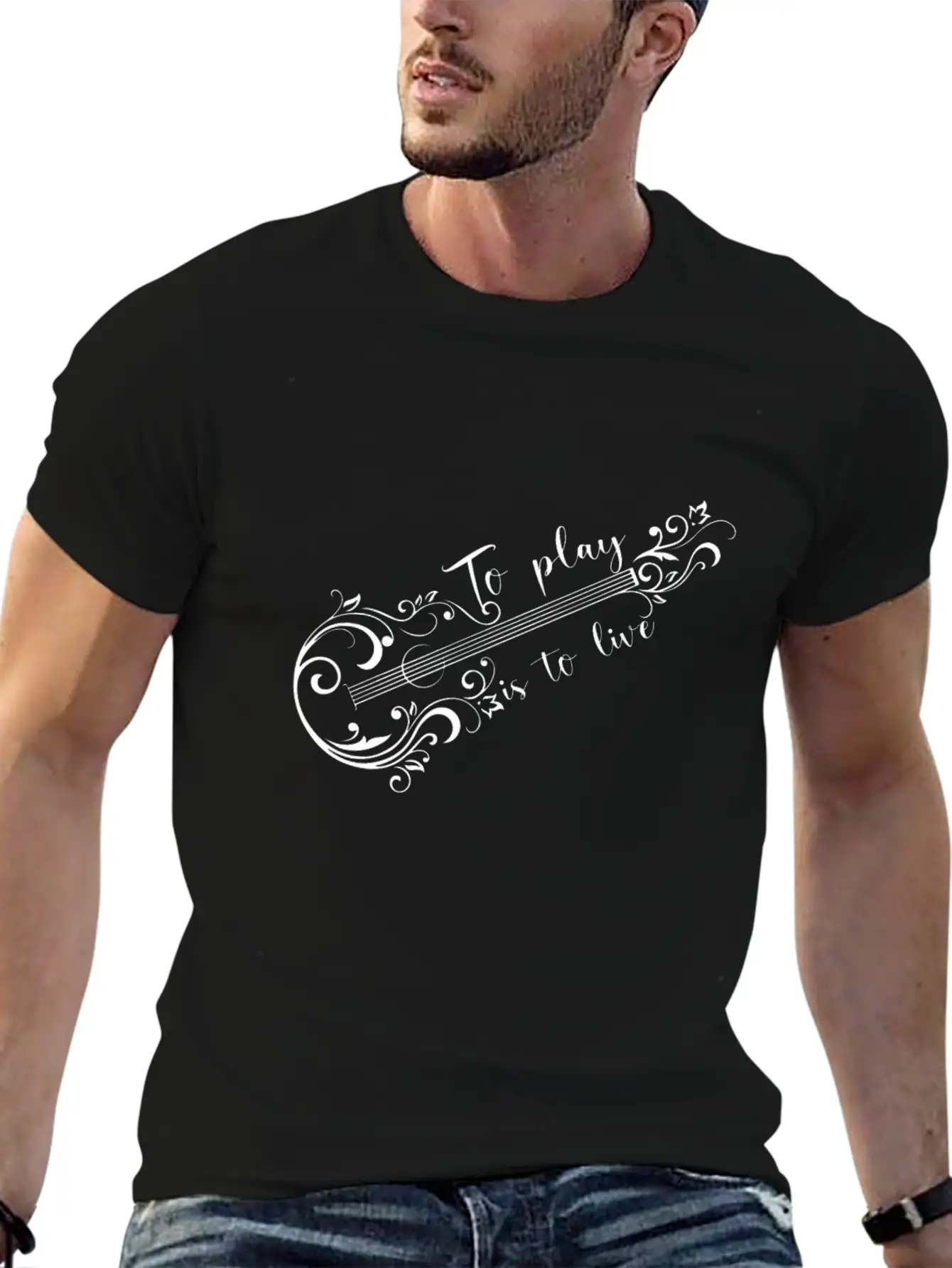 Acoustic Guitar Guitarist Unisex Casual T-Shirt – Clean Design For Daily Comfort