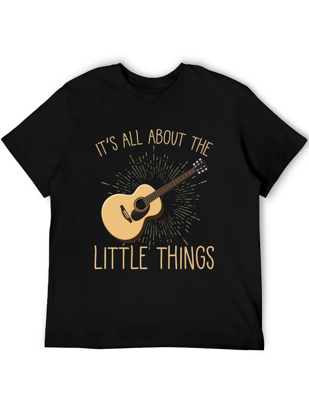 Acoustic Guitar Player Musical Instrument Lover Unisex Short Sleeve Soft Cotton T-Shirt – Casual Everyday Wear