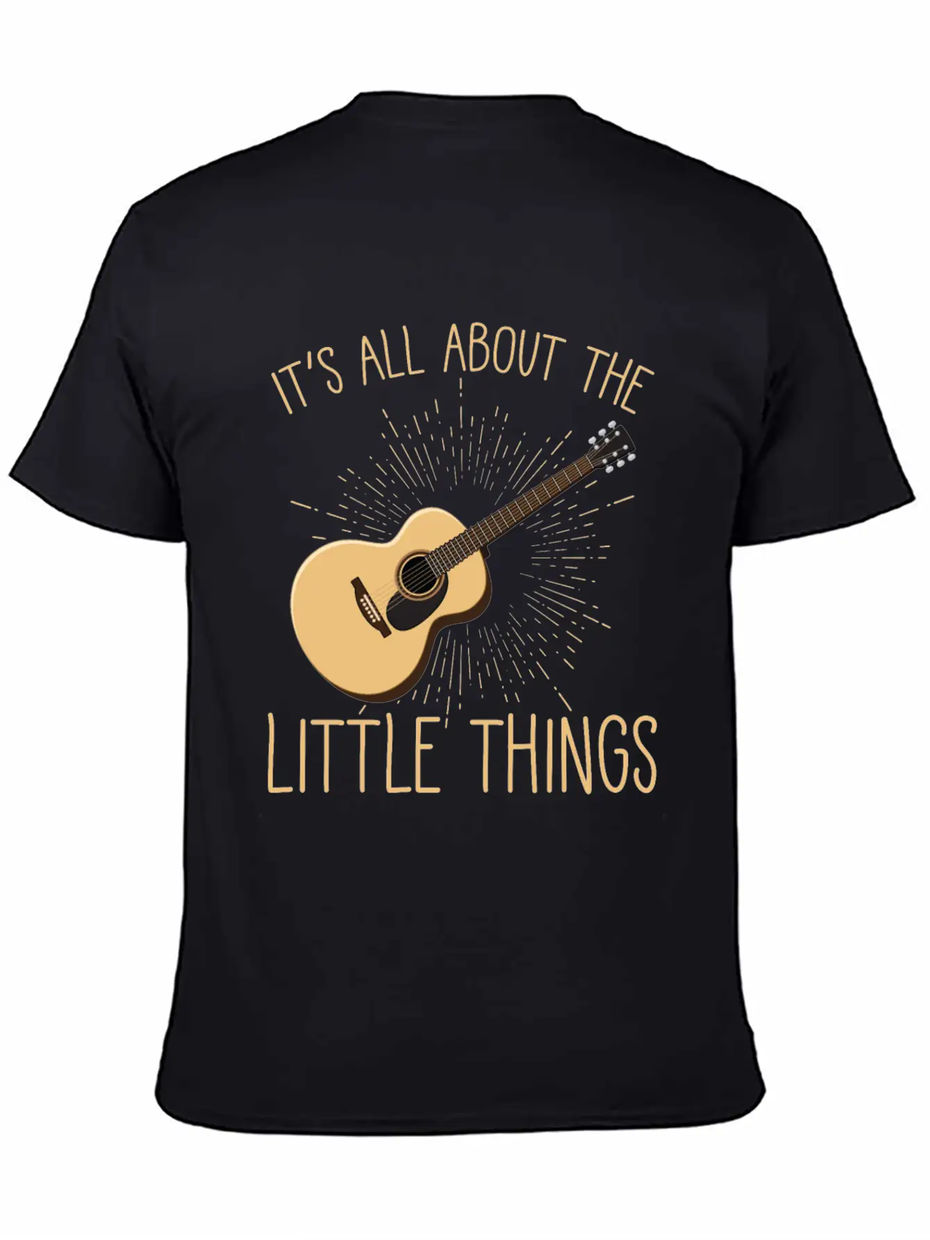 Acoustic Guitar Player Musical Instrument Lover Unisex Short Sleeve Soft Cotton T-Shirt – Casual Everyday Wear