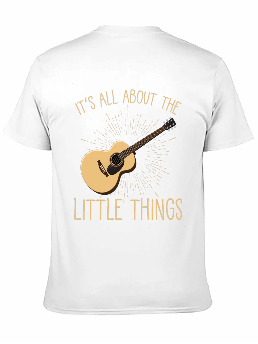 Acoustic Guitar Player Musical Instrument Lover Unisex Short Sleeve Soft Cotton T-Shirt – Casual Everyday Wear