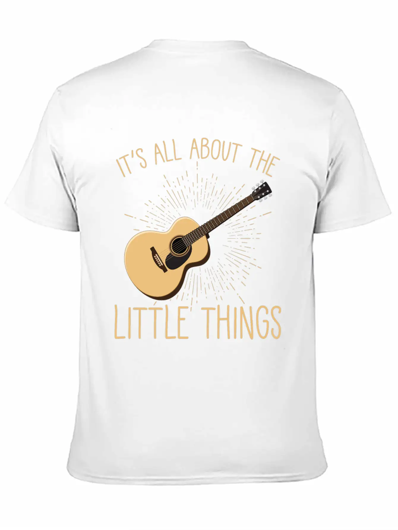 Acoustic Guitar Player Musical Instrument Lover Unisex Short Sleeve Soft Cotton T-Shirt – Casual Everyday Wear
