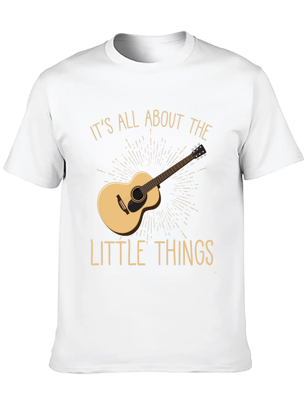 Acoustic Guitar Player Musical Instrument Lover Unisex Short Sleeve Soft Cotton T-Shirt – Casual Everyday Wear