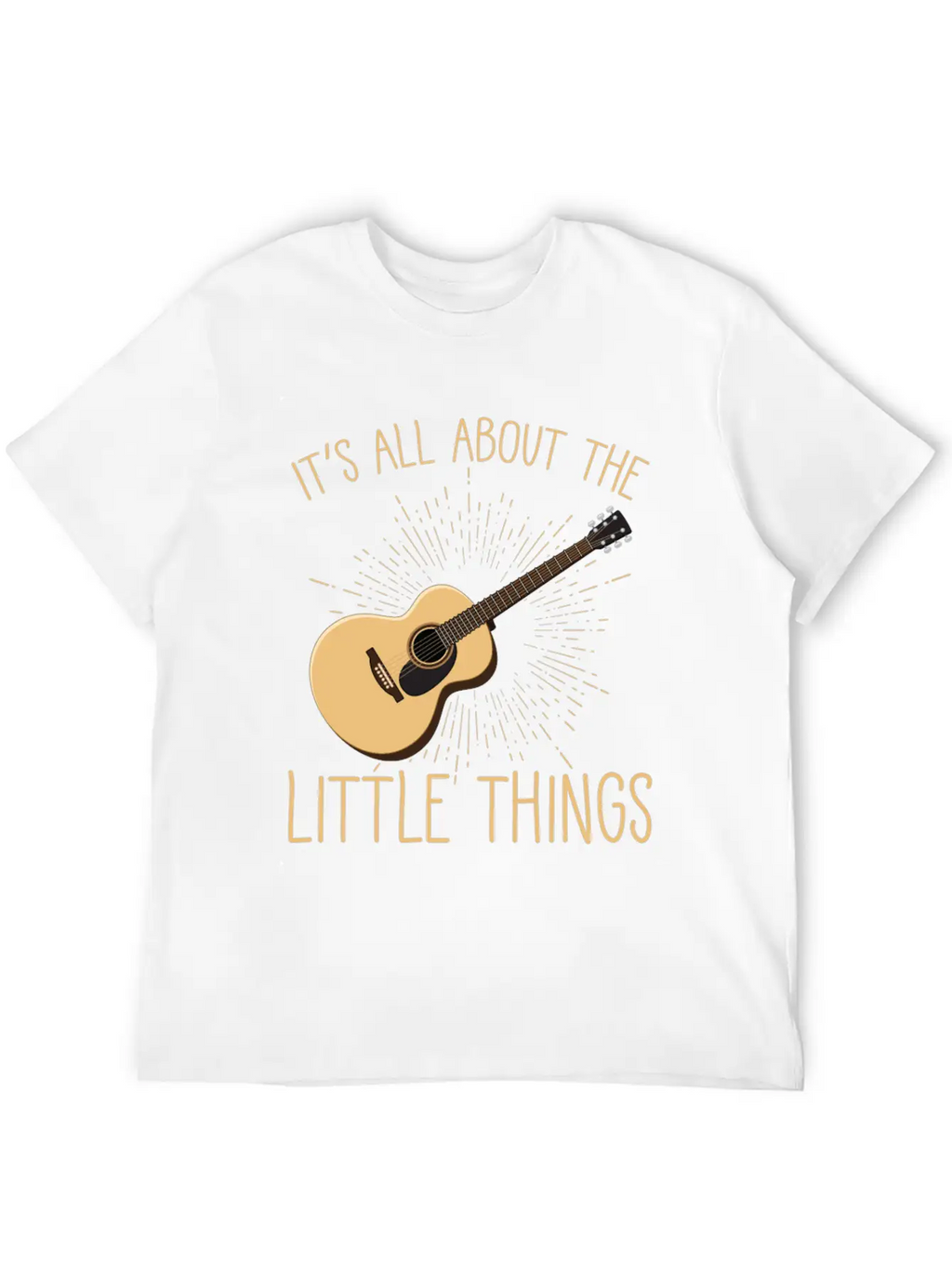 Acoustic Guitar Player Musical Instrument Lover Unisex Short Sleeve Soft Cotton T-Shirt – Casual Everyday Wear