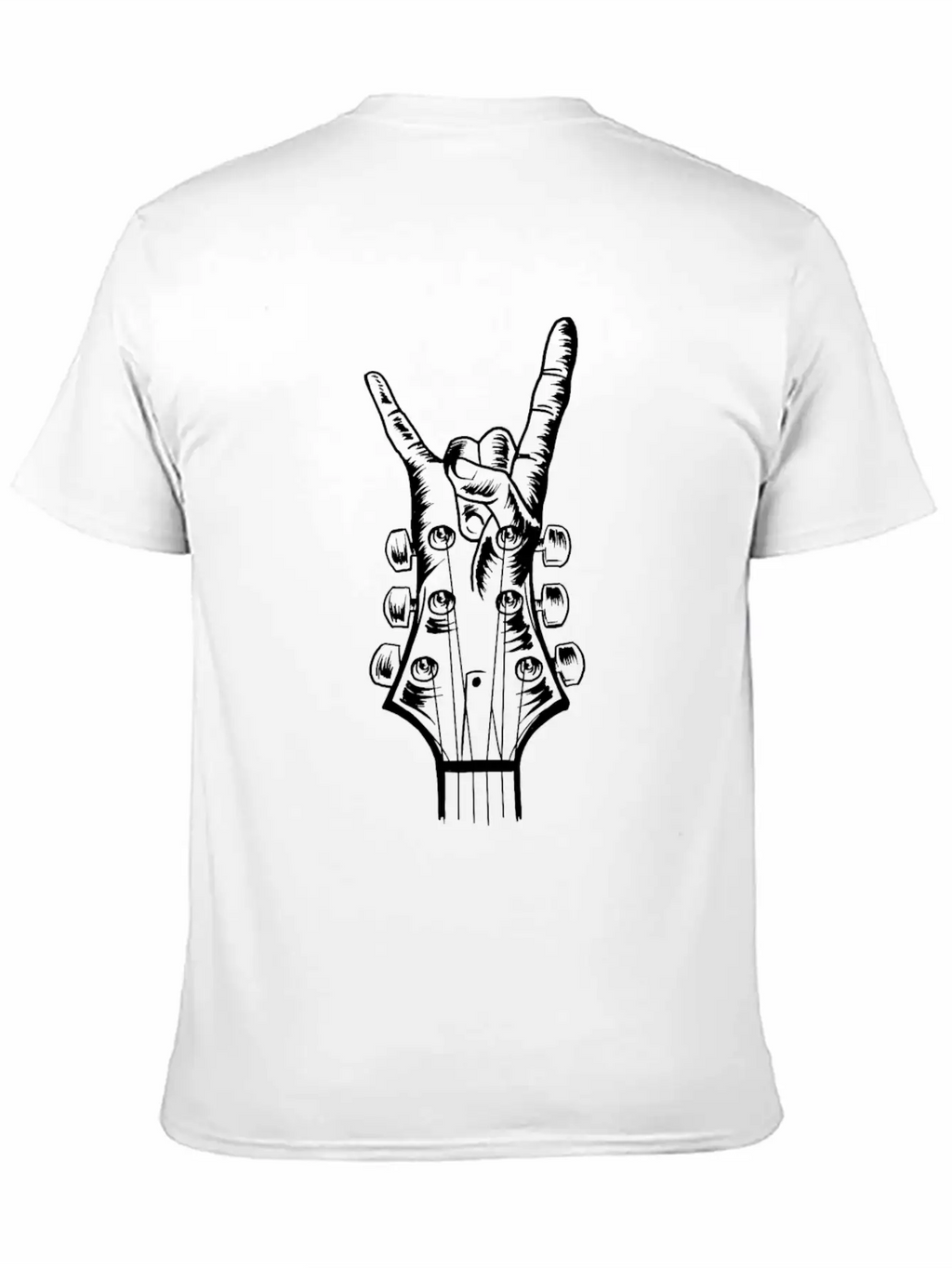 Acoustic Guitar Rock Hand Music Guitarist Player Classic Crew Neck Graphic Tee – Everyday Minimal Look
