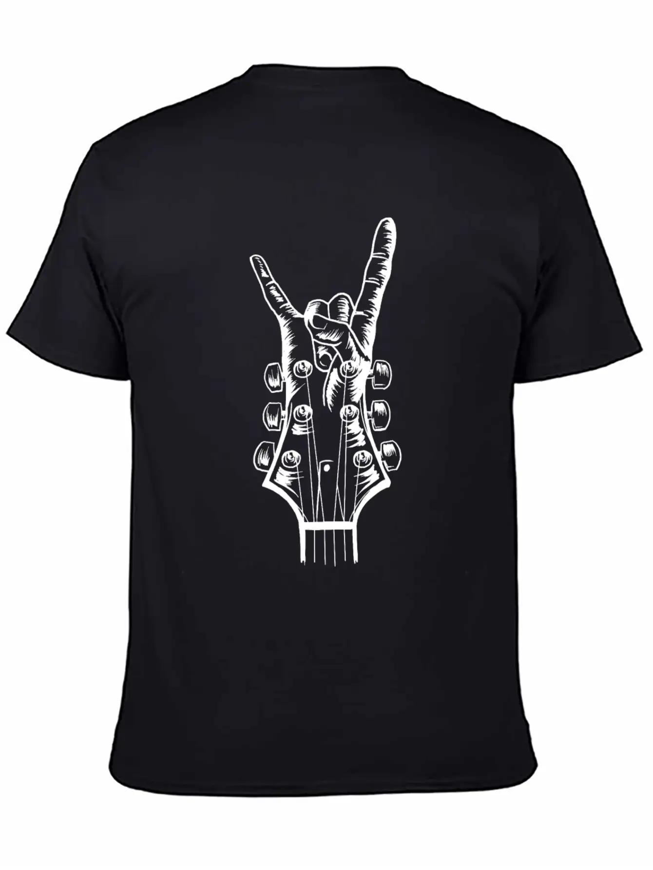 Acoustic Guitar Rock Hand Music Guitarist Player Classic Crew Neck Graphic Tee – Everyday Minimal Look