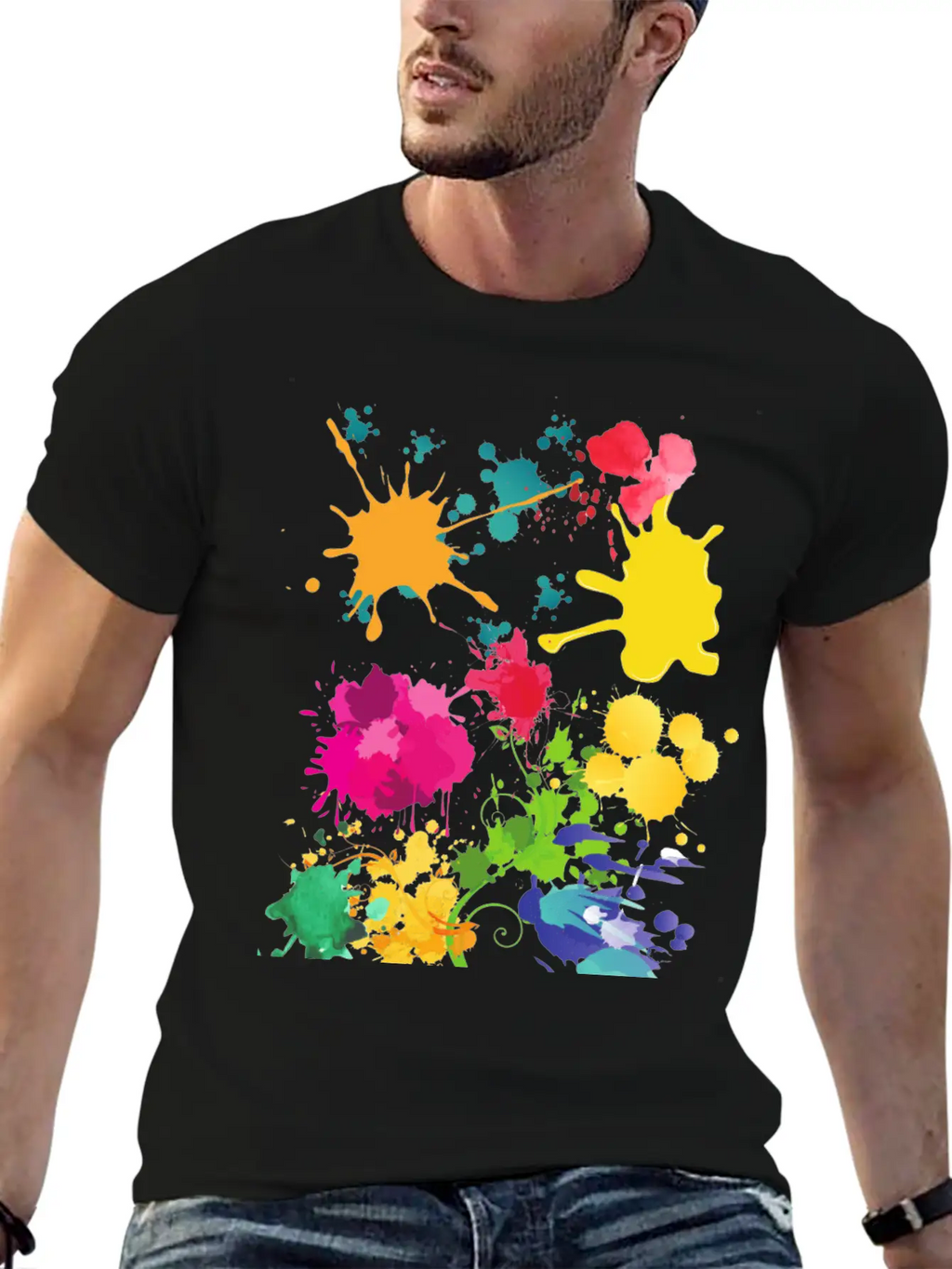 Acrilic Design. COLOUR FULL. Classic Fit Graphic Tee For Daily Comfort – Unisex Cotton Shirt