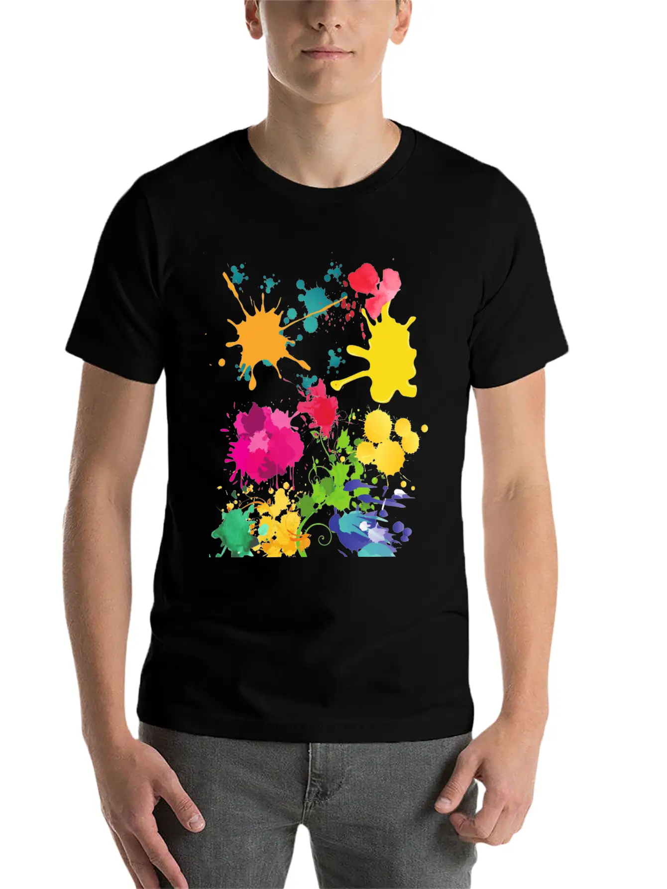 Acrilic Design. COLOUR FULL. Classic Fit Graphic Tee For Daily Comfort – Unisex Cotton Shirt
