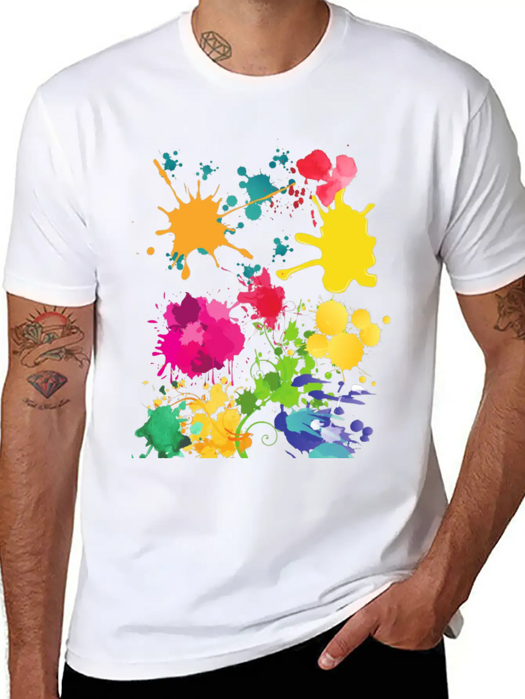 Acrilic Design. COLOUR FULL. Classic Fit Graphic Tee For Daily Comfort – Unisex Cotton Shirt