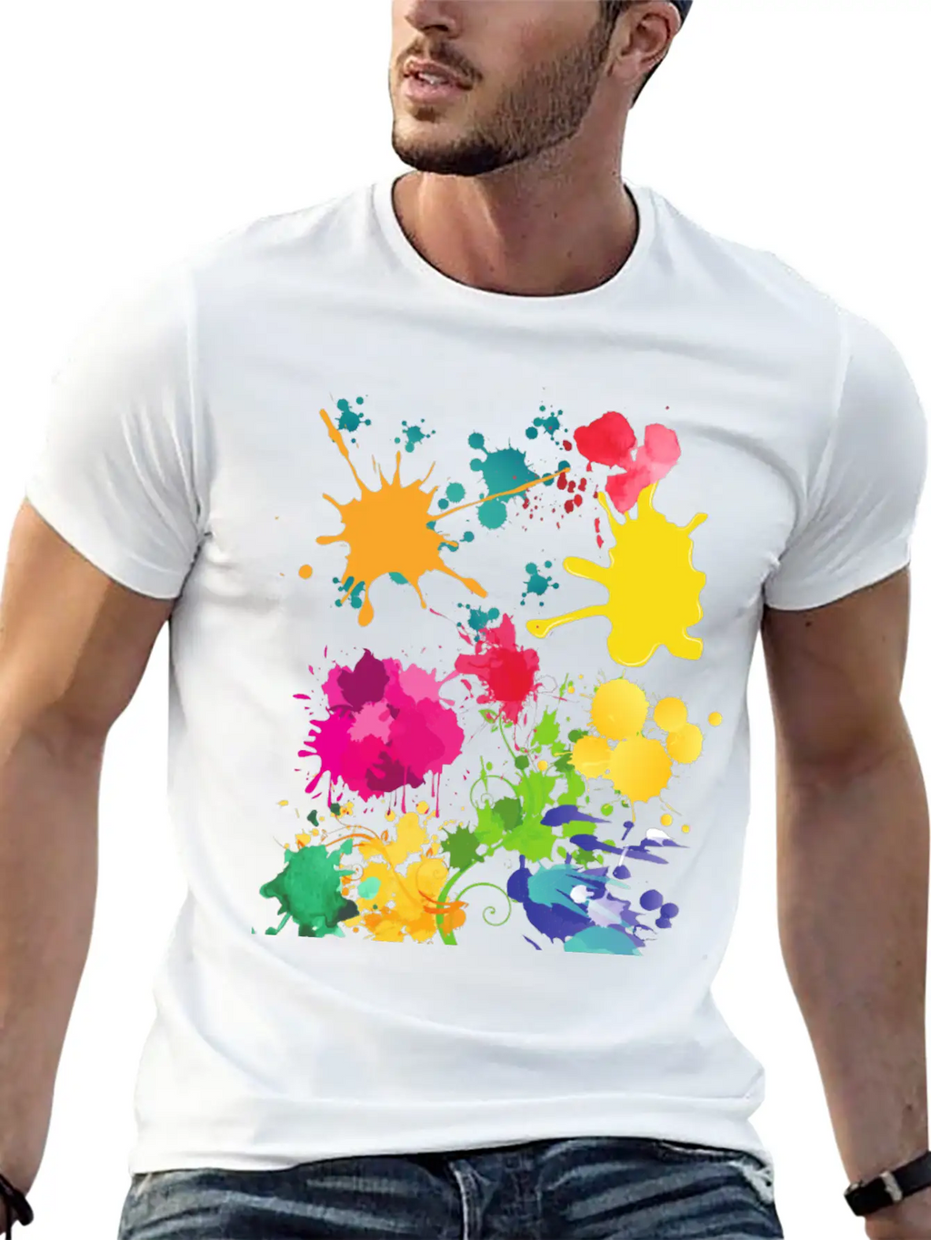 Acrilic Design. COLOUR FULL. Classic Fit Graphic Tee For Daily Comfort – Unisex Cotton Shirt