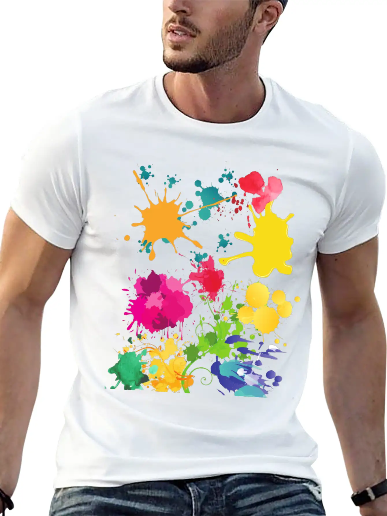 Acrilic Design. COLOUR FULL. Classic Fit Graphic Tee For Daily Comfort – Unisex Cotton Shirt