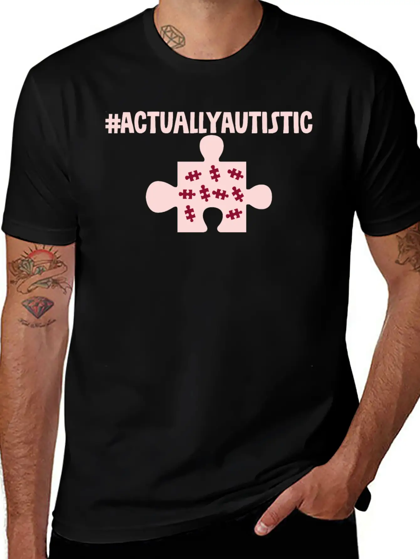 #actuallyautistic 2 Unisex Cotton Tee – Relaxed Fit For Any Occasion