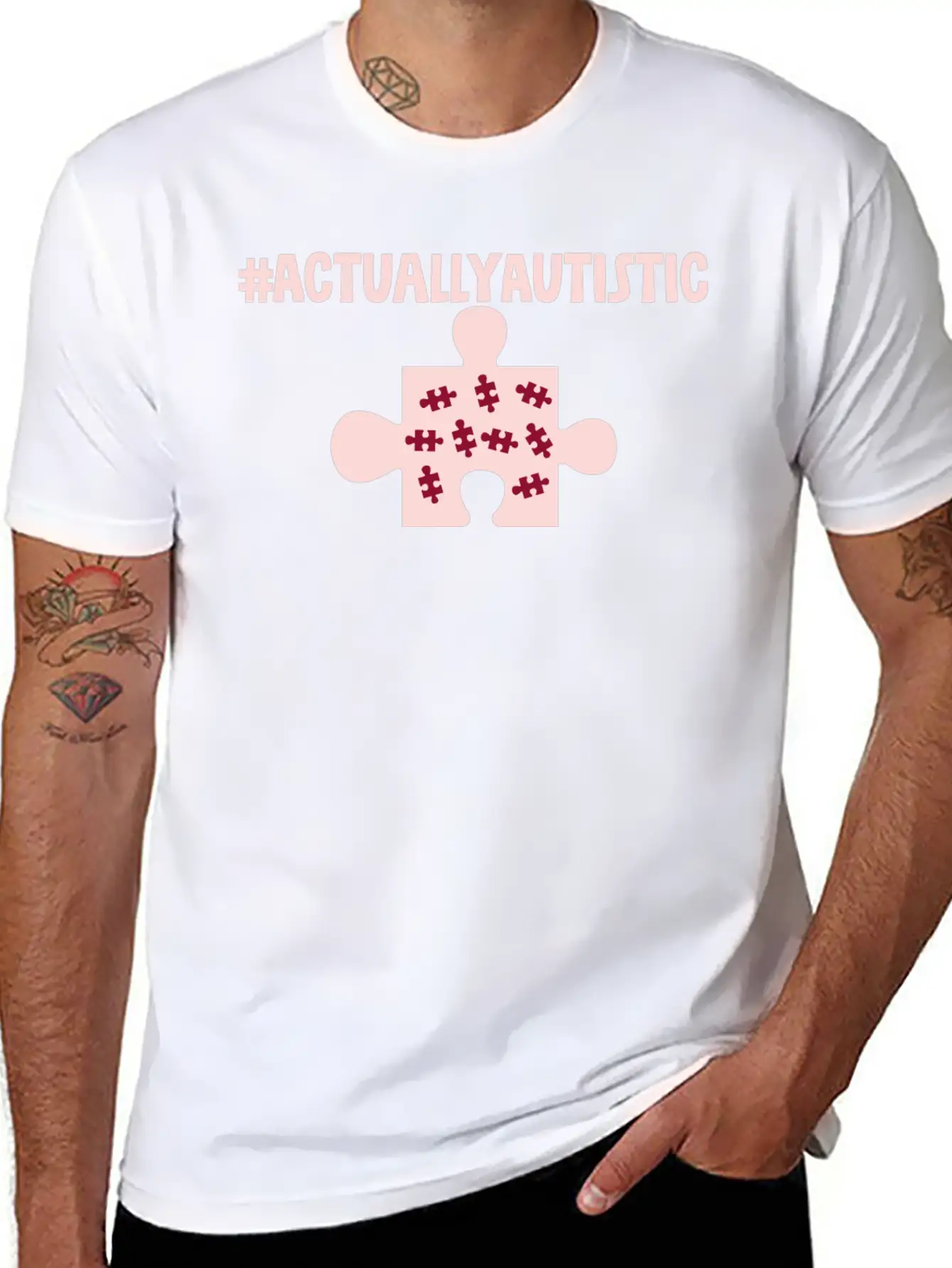 #actuallyautistic 2 Unisex Cotton Tee – Relaxed Fit For Any Occasion